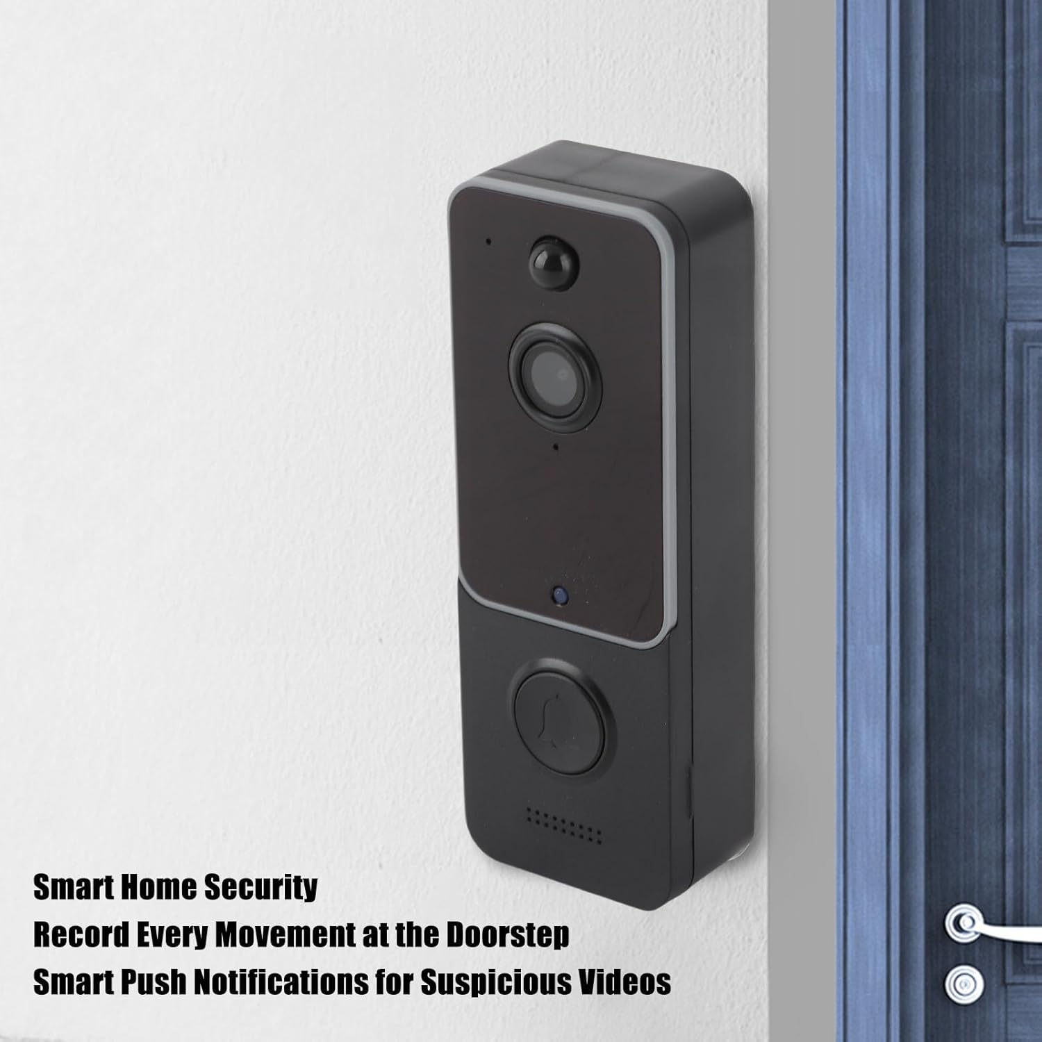 Smart Video Doorbell Camera 1080P HD Infrared Night2.4Ghz Wireless 2 Way, Black for Smart Home Security System with Aiwit App Connectivity image number 4