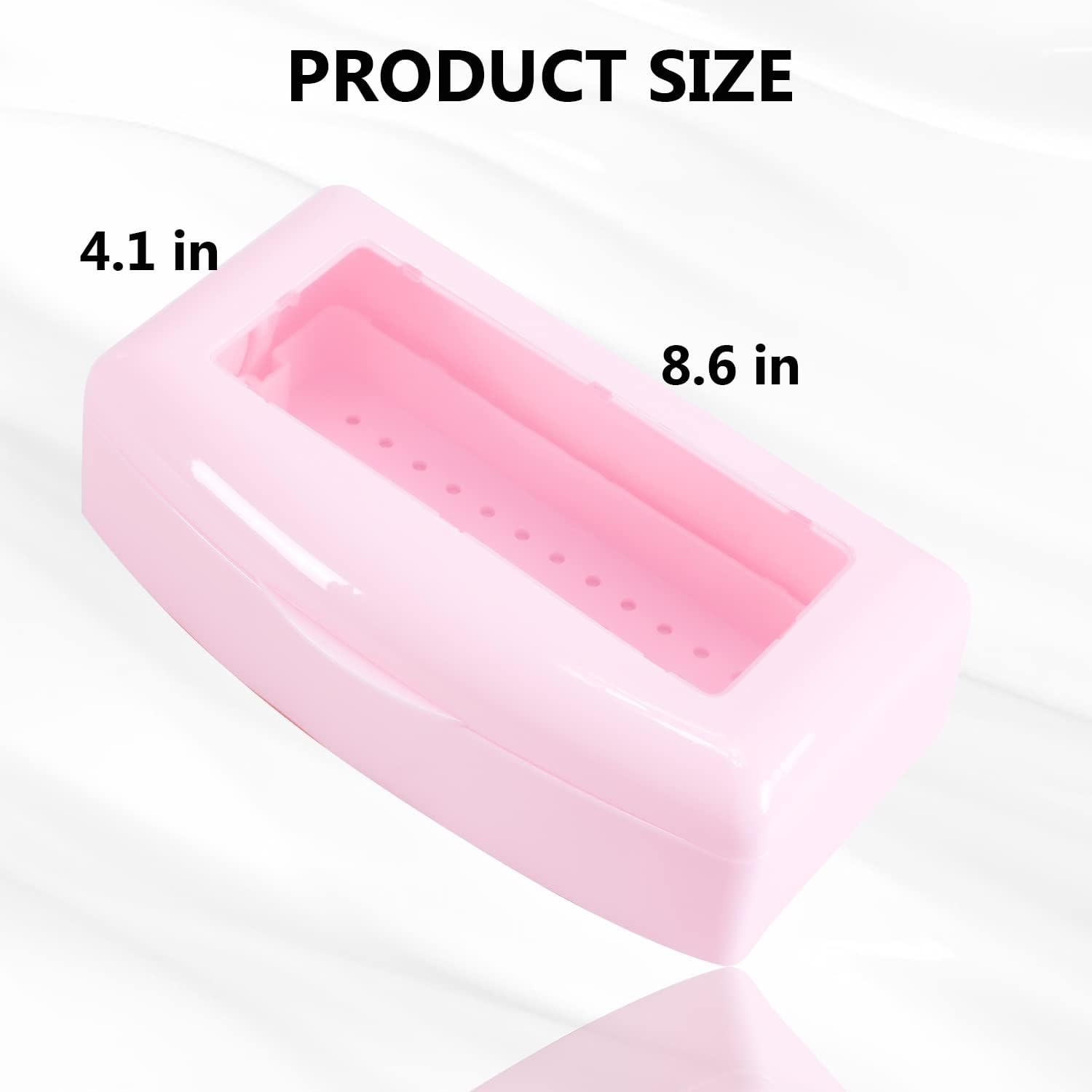 Machine-Ya Plastic Sterilizing Tray,Sterilization Box,Nail Art Tool Sterilizer Tray, Sterilizer Tray Box Nail Art Salon Sterilizing Too（Pink） - Black image number 7