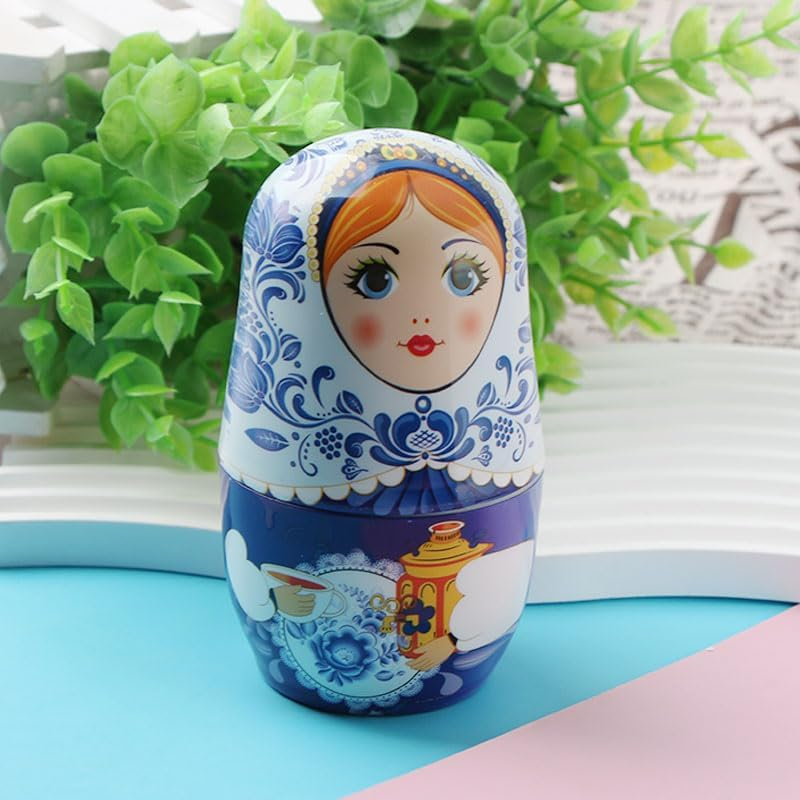 NOIAFZY 7Pcs Traditional Russian Nesting Design Nail Clippers Manicure Set Nail Scissors image number 4