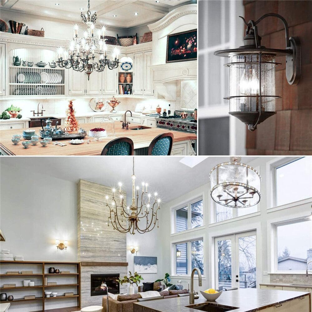 Tootoo 10Pcs 4W 6W Edison Light Bulb Vintage Industrial Cafe Bar Filament Led Globe E14 (1X(4W-Candle-Warm White)) - 10X(4W-Candle-Cool White) image number 3