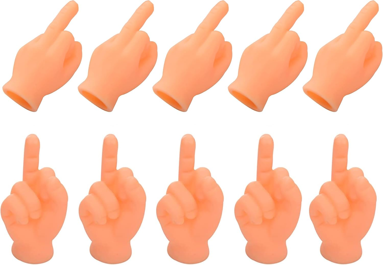 10 Pcs Middle Finger Puppet, Mini Finger Hands Funny Hand Puppet for Game, Halloween, Christmas, Funny Hand Accessories image number 3