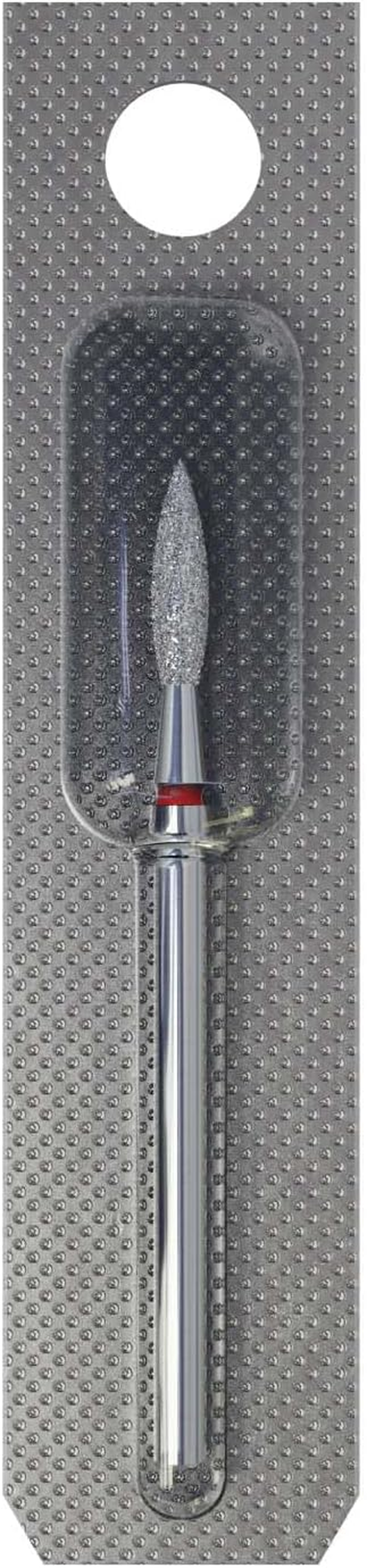 STALEKS PRO - Diamond Bit - Flame (Red Ring) I Attachment for Nail Cutters I Bits for Apparative Manicures and Pedicures I Grinding Attachment for Electric Grinders I Nail Drill Bit (FA10R023/10) image number 1