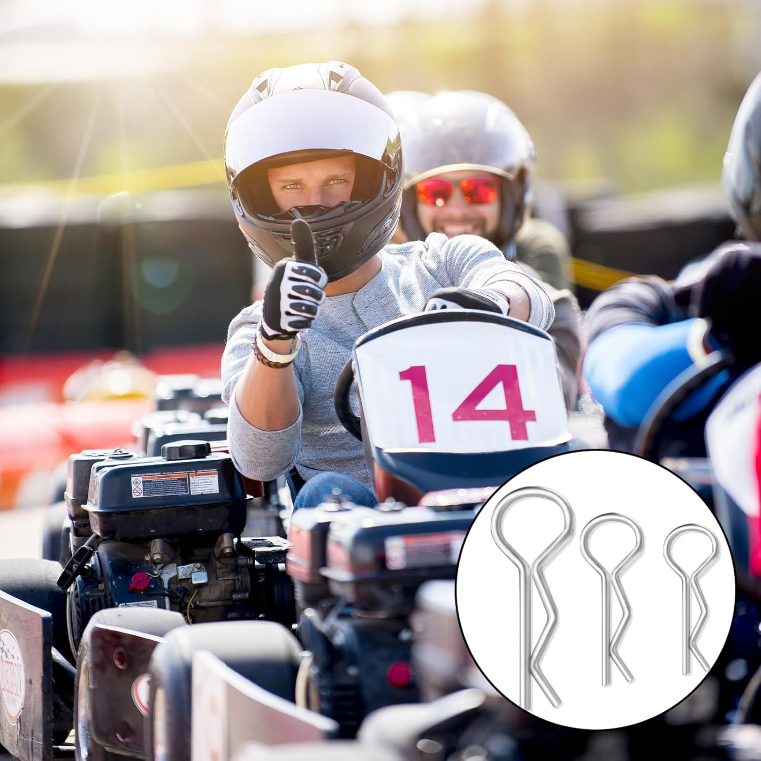 TEAONE Stainless Steel Body Shell Clip, 120 PCS R Pins Replacement Compatible with 1/8 1/10 1/16 for RC Hsp Car Truck Buggy Crawler Parts image number 5