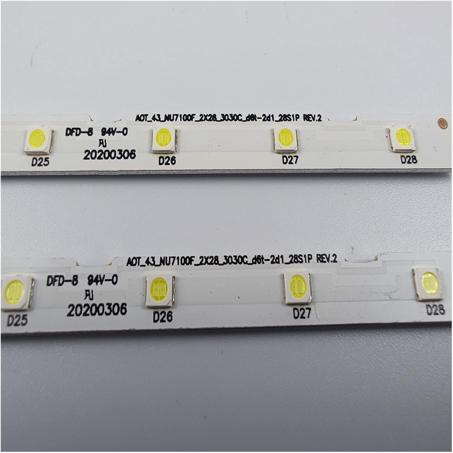 2PCS 28LED LED Backlight Strip Fit for Samsung UE43NU7100U AOT_43_NU7100F UE43NU7120U UE43NU7170U BN96-45954A UE43NU7100 image number 4