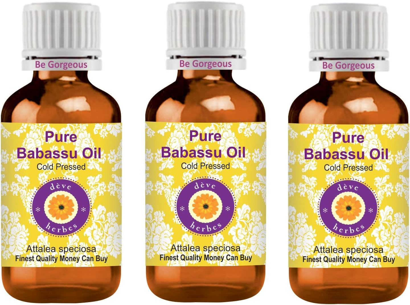 Deve Herbes Pure Babassu Oil (Attalea Speciosa) Natural Therapeutic Grade Cold Pressed (Pack of Three) 100Ml X 3 (10 Oz) image number 6