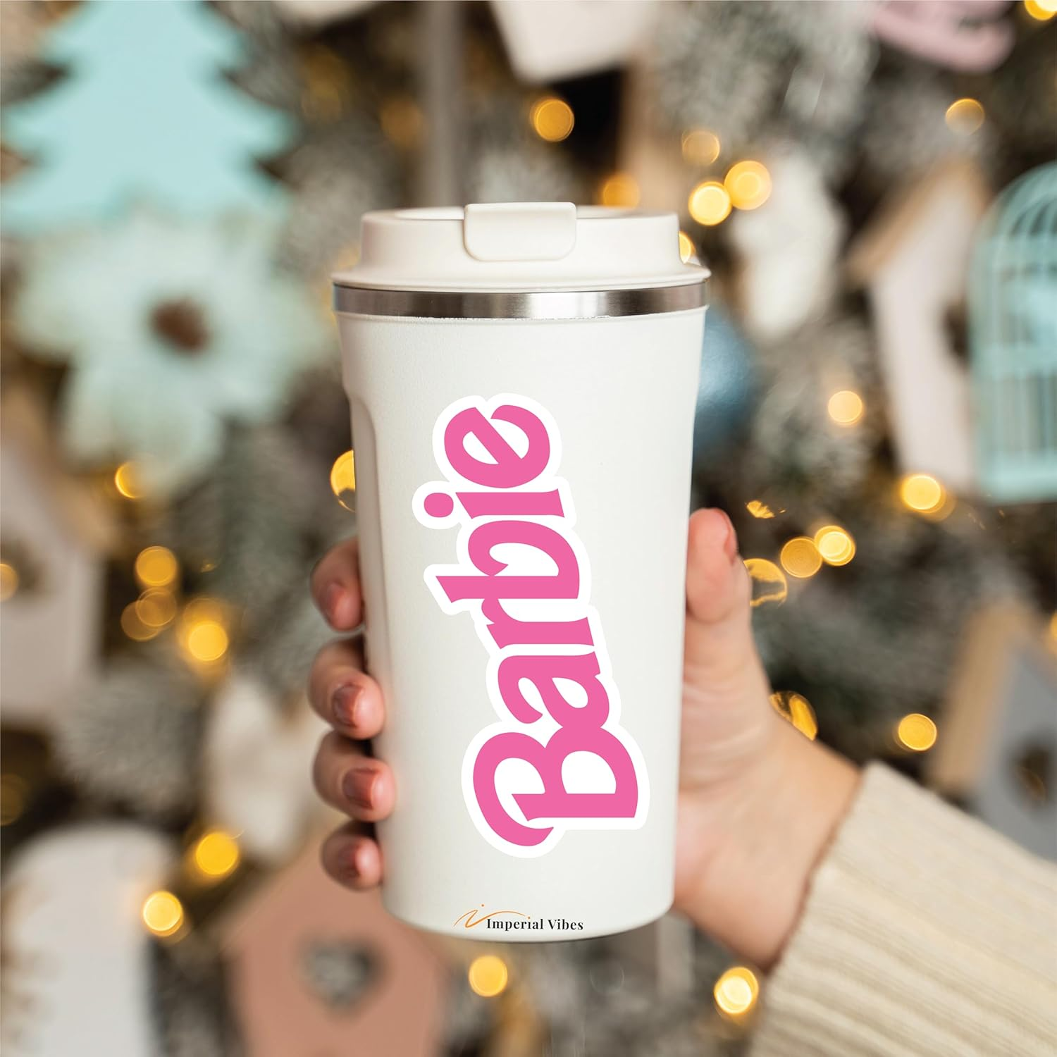 Imperial Vibes &ndash; Doll Sticker &ndash; Vinyl Pink Doll Sticker for Car, Truck, & Van &ndash; Indoor and Outdoor Use for Laptop &ndash; Waterproof Decal for Kids Bed and Water Bottle &ndash; Removable Notebook Decal - Imp 97 image number 3