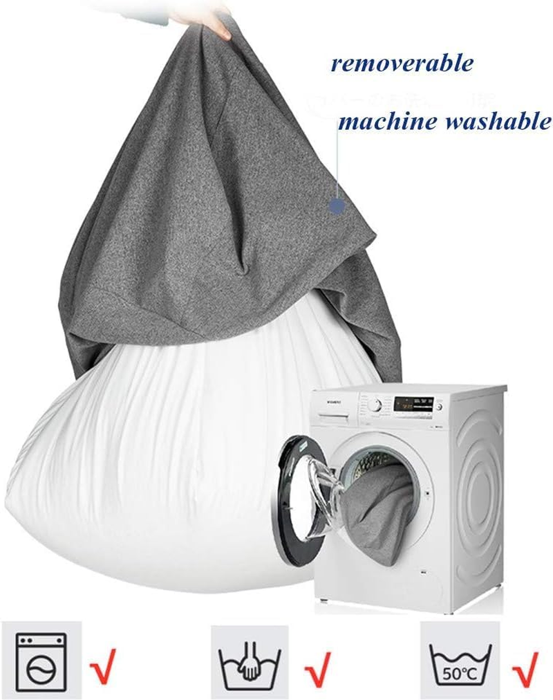 Evervanz 100&times;120CM Bean Bag Chair Cover,Adults Large High Back Bean Bag Sofa Cover Recliner Gaming Storage Bag for Indoor Outdoor Beanbag Chair,No Filling (XL, Brown) image number 1