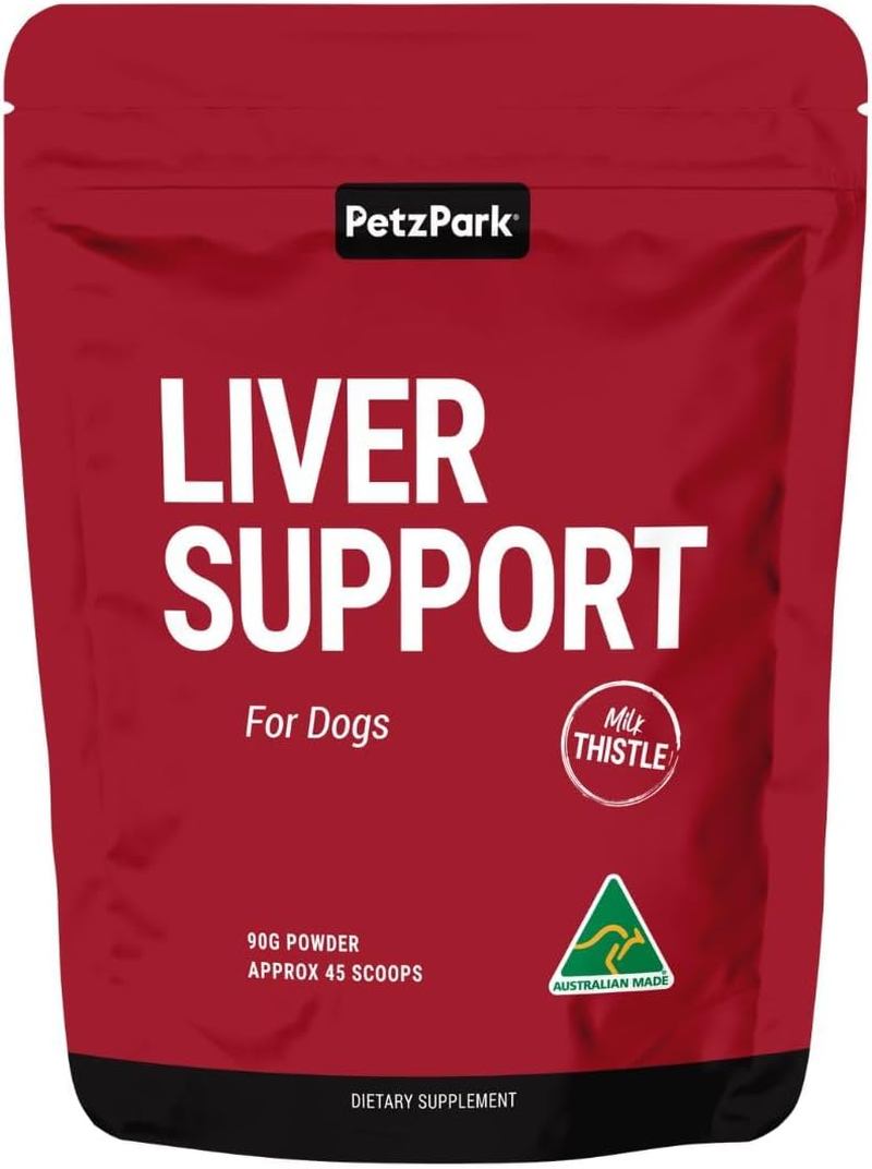 Petz Park Liver Support for Dogs - Dog Supplements Made in Australia - Milk Thistle Supplement for Dogs, Liver Detox - 90 Scoops