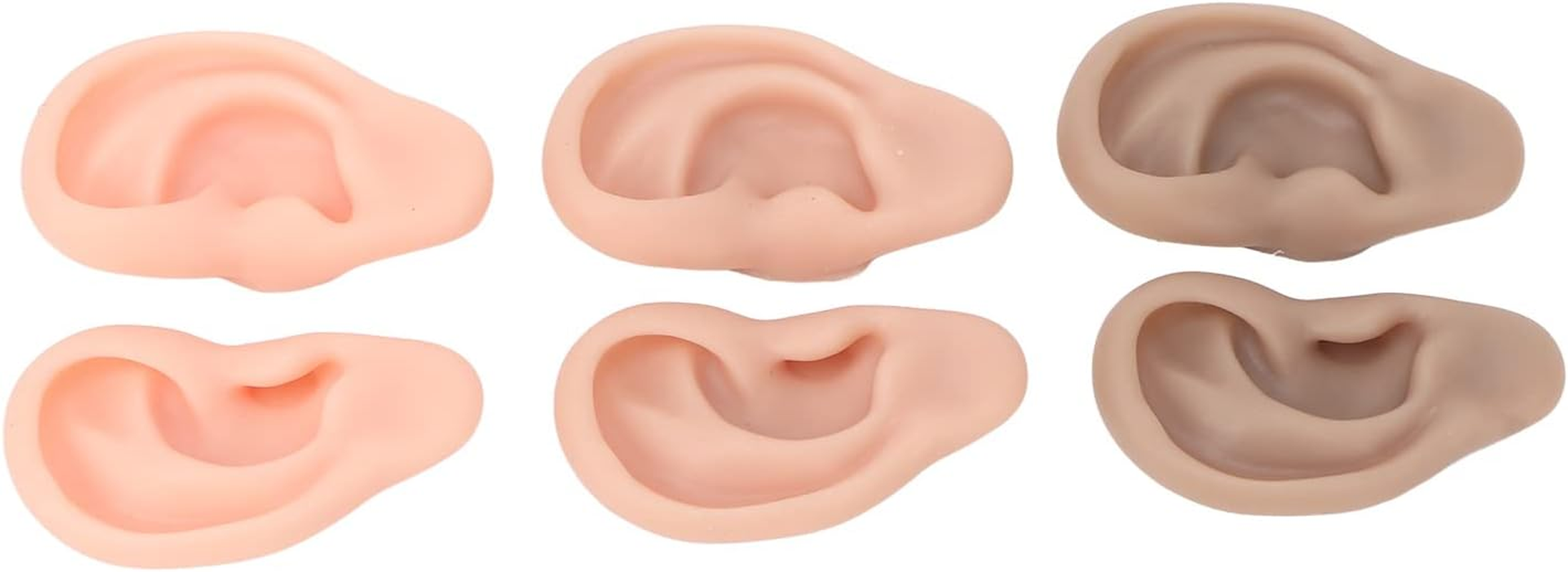 Artificial Ear Model, Easy Silicone Flexible 3 Pairs Ear Model for Home image number 3