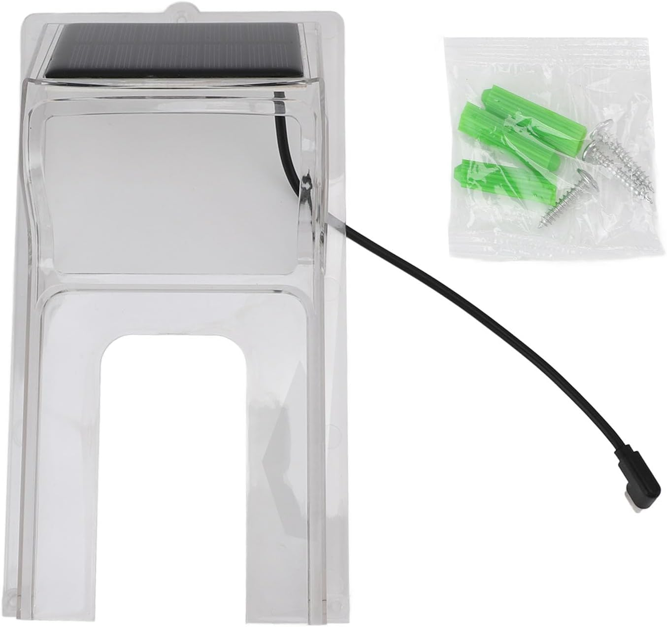 Doorbell Rain Cover, Solar Powered Doorbell Cover Transparent Plastic Door Bell Cover Doorbell Cover Box for Most Video Doorbells image number 5