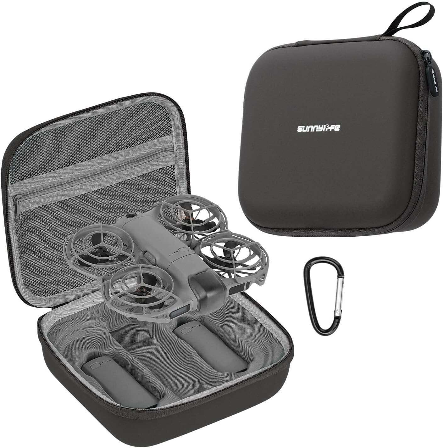 FSIDIWT Storage Bag for DJI Neo 2, Portable Travel Case Protective Carrying Case for DJI Neo 2 Drone and Batteries Accessories (Black)