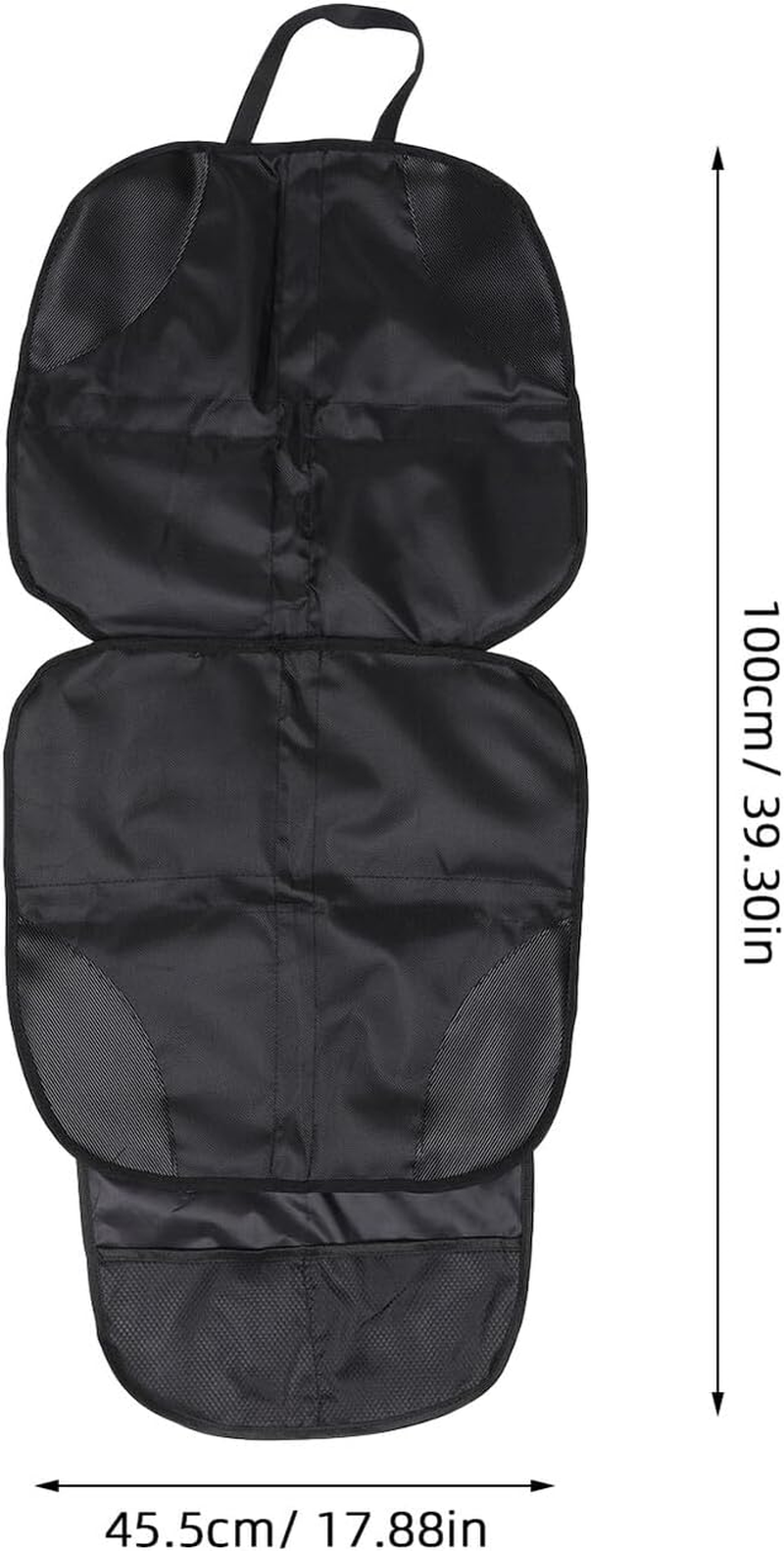 Car Seat Protector Mat with Large Storage Pockets Non-Slip Cover for Seats Black Cushion for Vehicle Protection and Travel Convenience image number 5