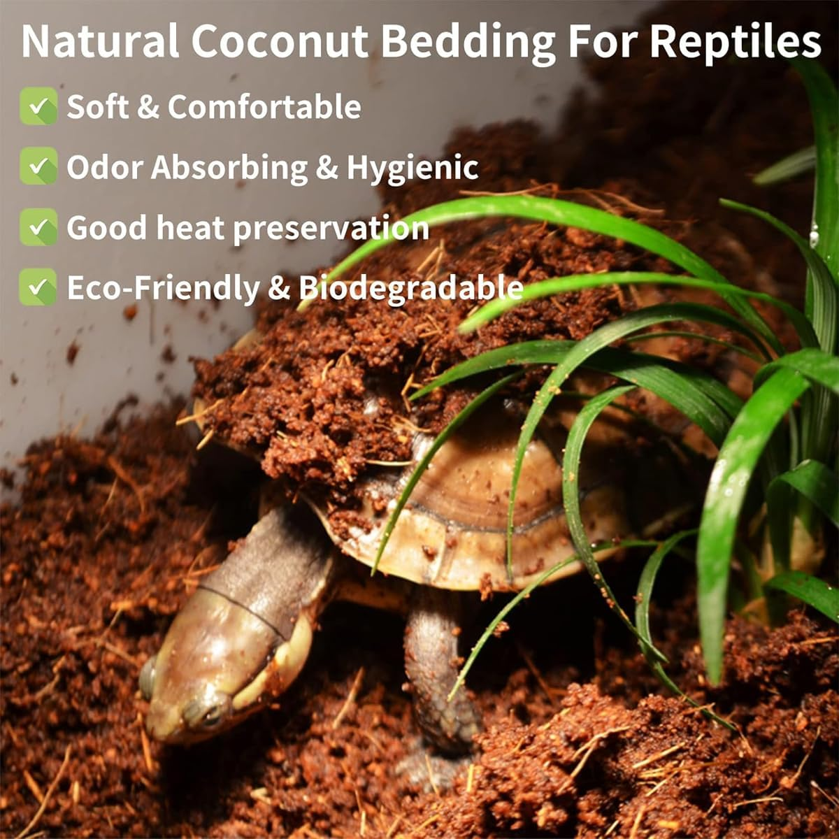 AIMALL 1-Piece Natural Coconut Fiber Soil Substrate Brick for Reptiles, Expandable and Safe Terrarium Bedding for Amphibians, Snakes, and Spiders image number 4