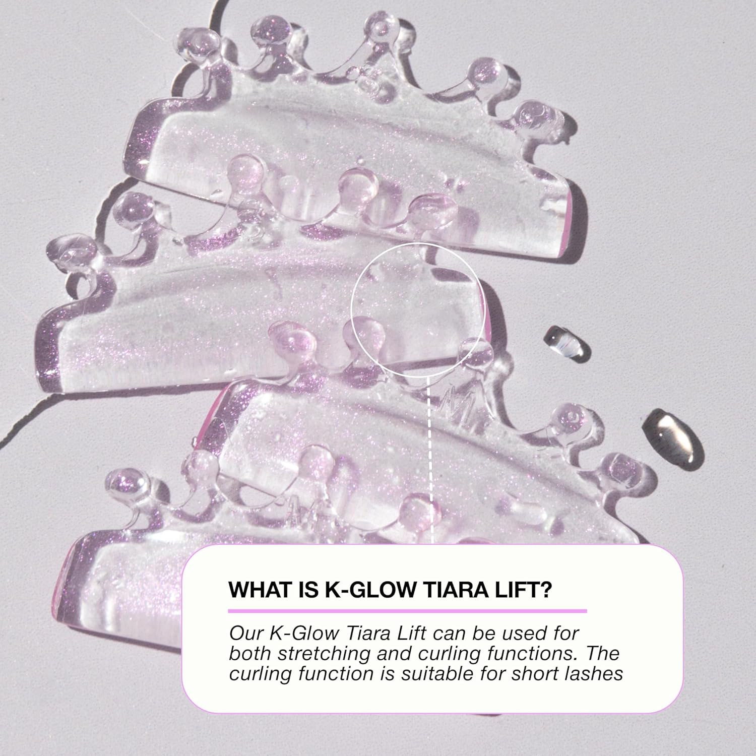 Curacoro Lash Lift Shields, 4 Pcs/2 Sizes Korean Lash Lift Pads Self Adhesive, Lash Lifting Shields for Eyelash Stretching and Curling, Reusable Silicone Lash Rods for Eyelash Perm Lamination image number 2