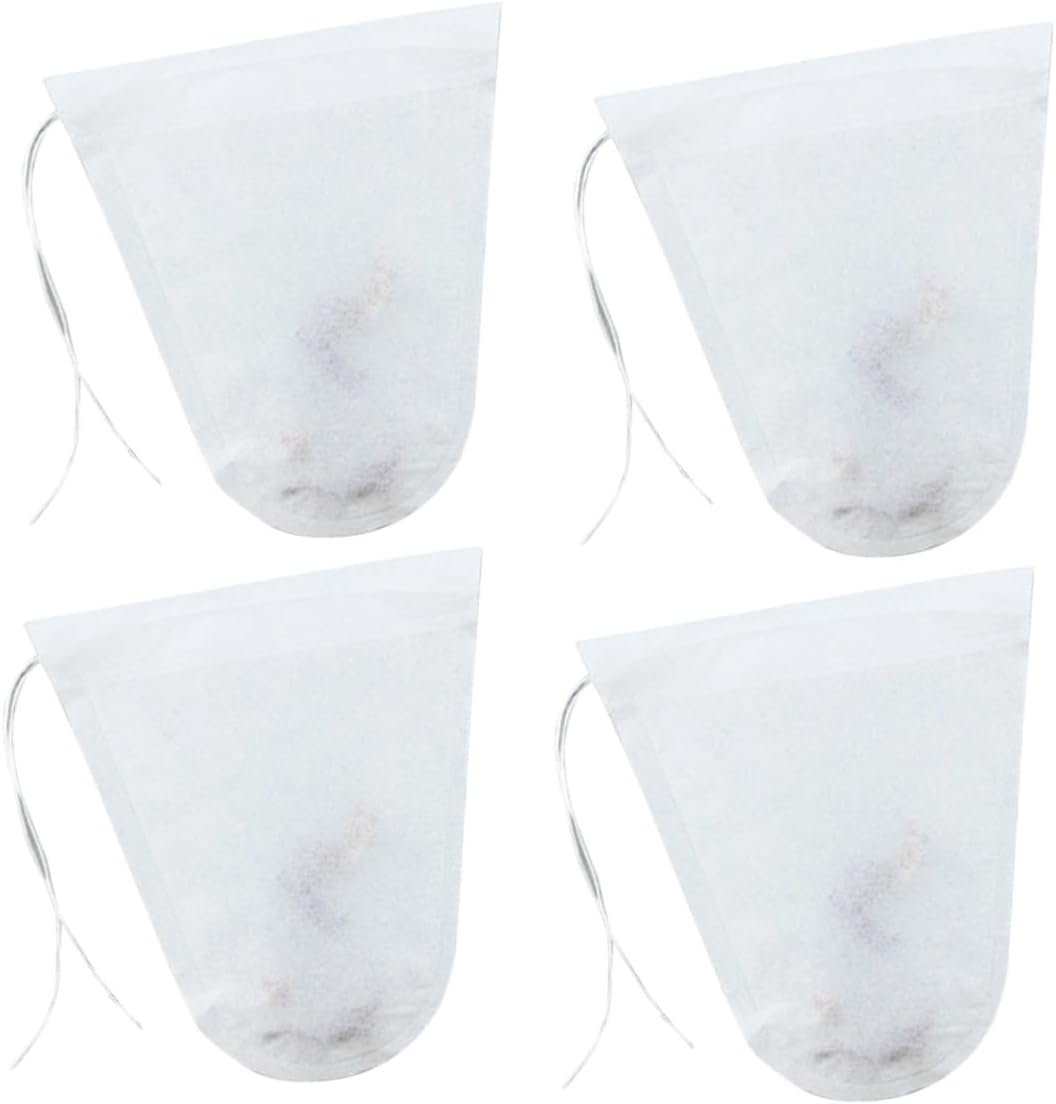 ABOOFAN 100Pcs Disposable Paper Tea Bags with Drawstring Natural Wood Pulp Filter for Loose Leaf Tea Coffee Herbal Medicine image number 1