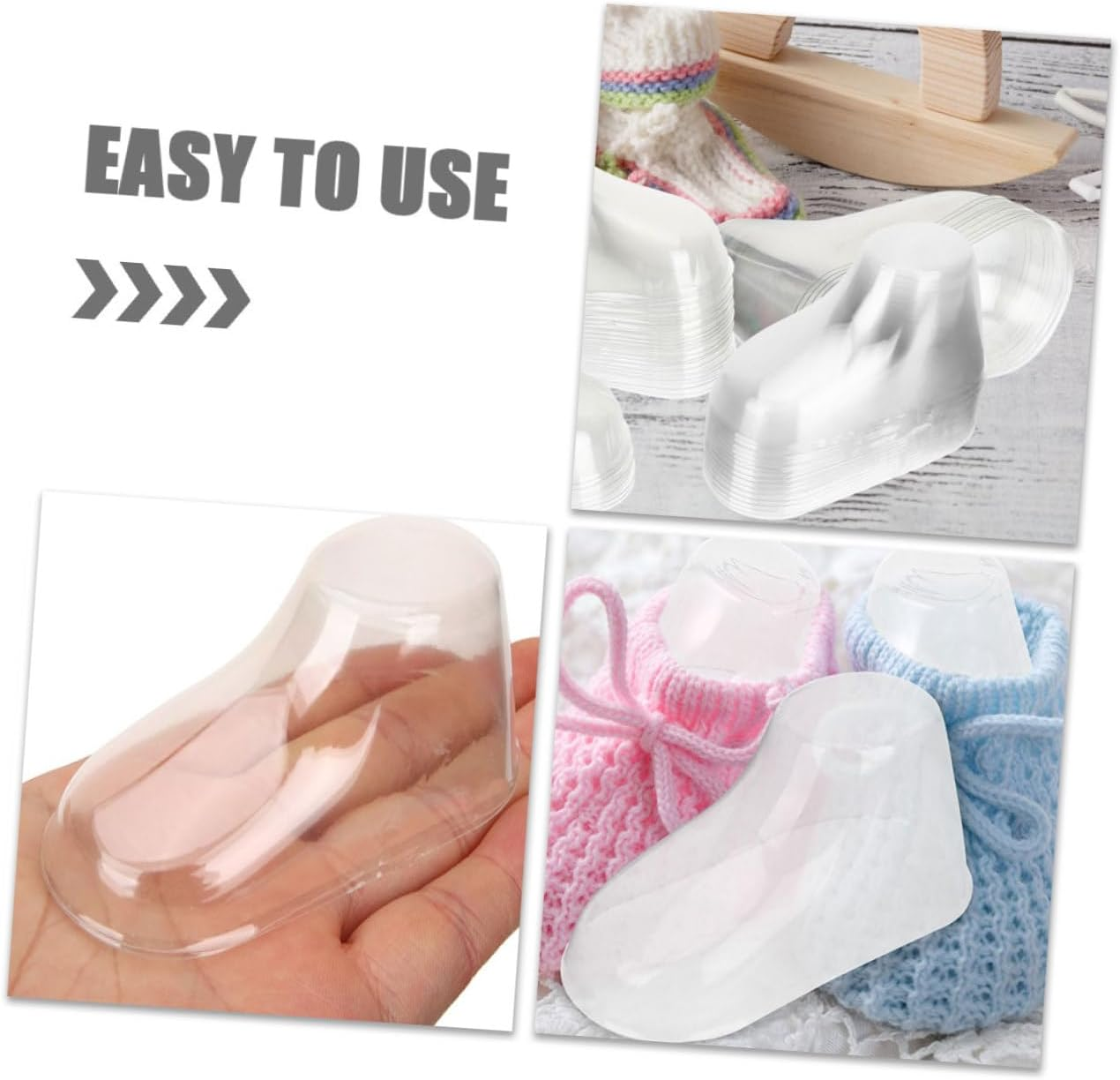 PRETYZOOM 100Pcs Boys and Girls Foot Model Shoe Display Stands for Socks Slippers Boy Girl Shoes Booties image number 2