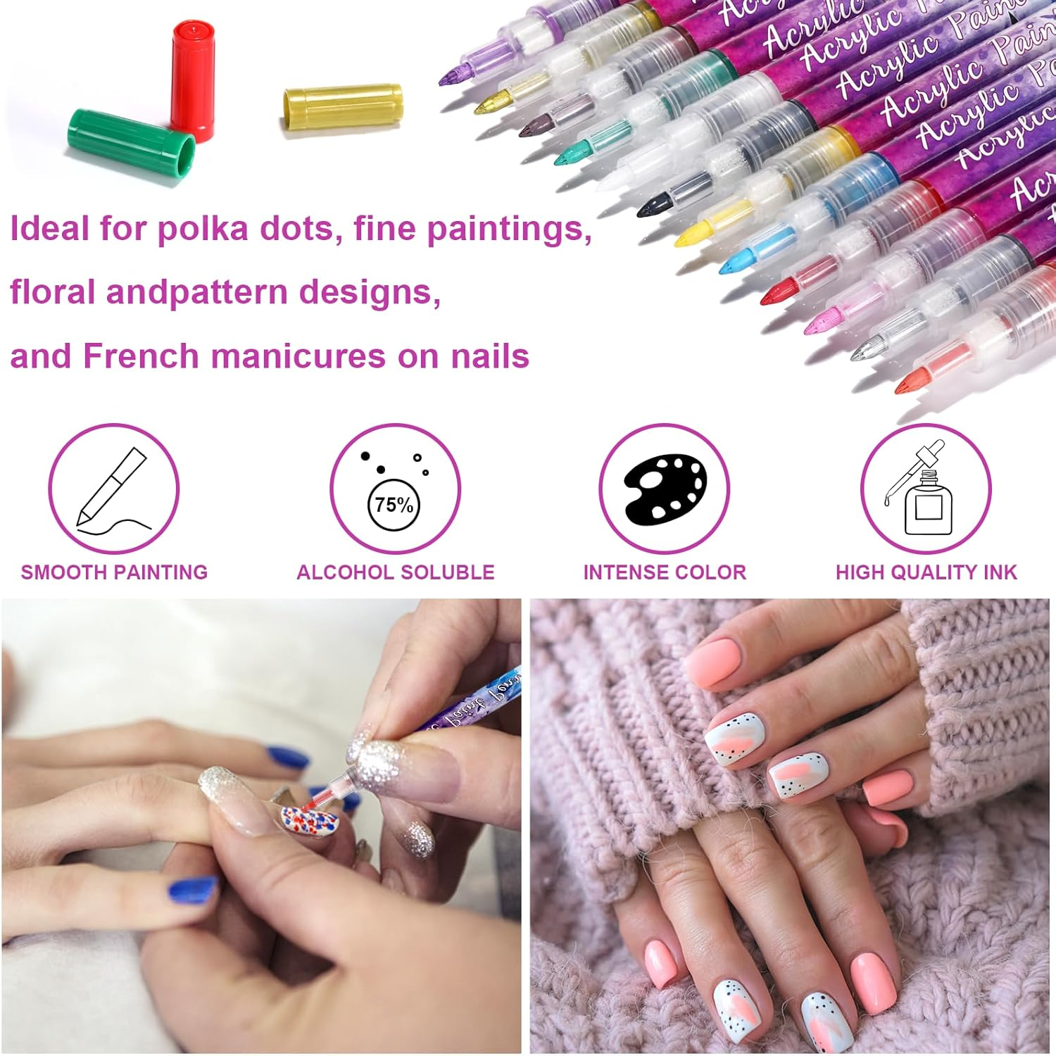 12 Colours Nail Art Pen 3D Nail Art Pen Set, Beauty, Jewellery, Manicure Tools, Graffiti Dotting Pen, Drawing, Painting, Liner, Nail Art Pen DIY Line Nail Art Graffiti image number 3