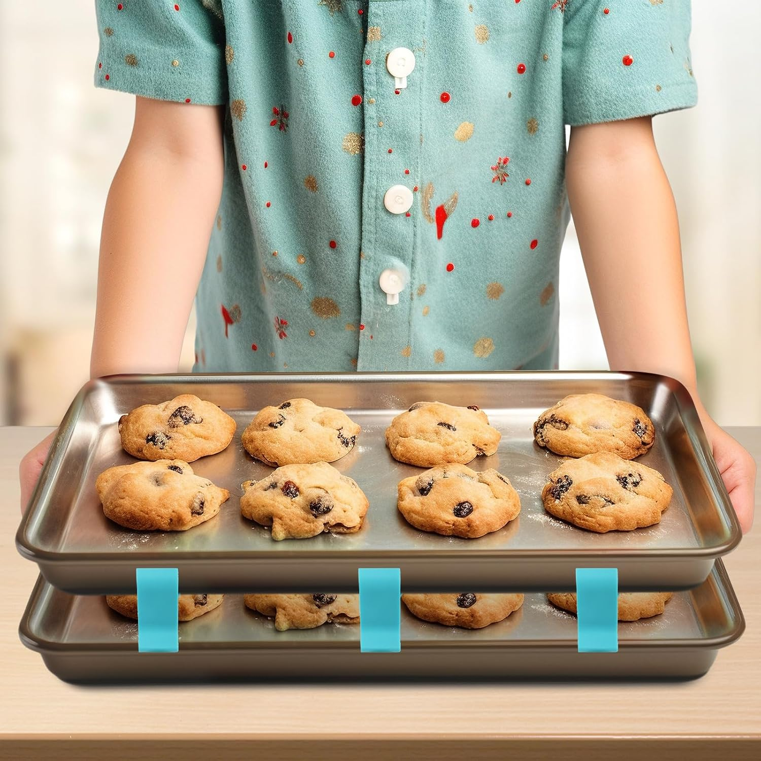 24Pcs Baking Sheet Stackers, Reusable Baking Tray Stackers Layered Baking Pan Tray Stackers Stacking Holder Cookie Sheet Stacker for Home Kitchen Freeze Dryer Trays image number 4