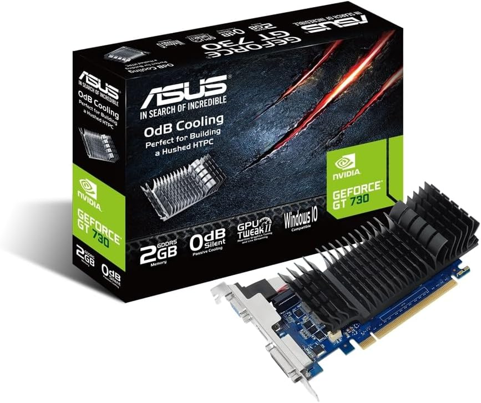 ASUS GT730-4H-SL-2GD5 Geforce GT 730 2GB GDRR5 with 4 X HDMI Ports and Single Slot for Silent Multi-Monitor Productivity image number 1