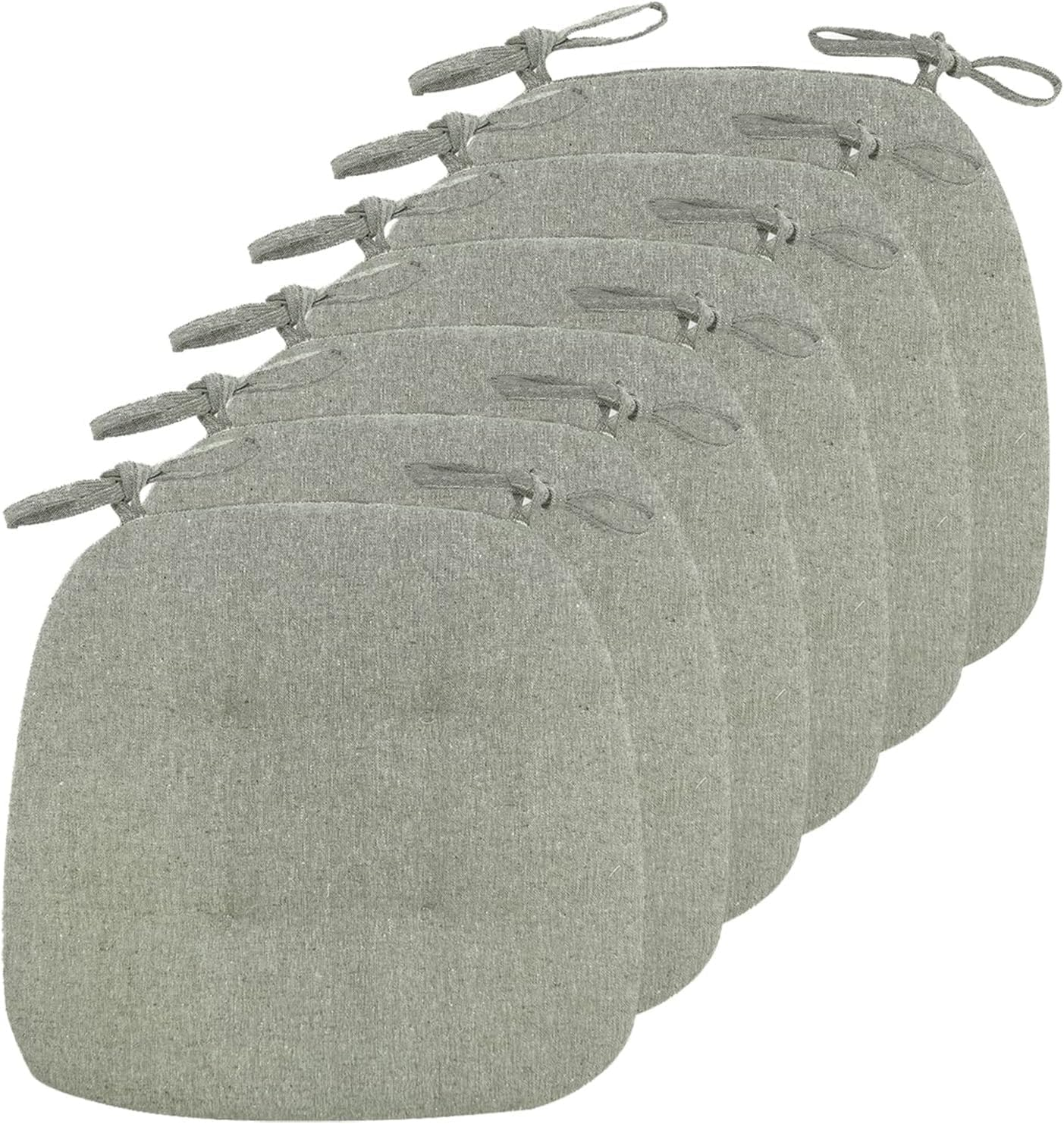 Cushion Kitchen Chair Cushions with Ties, Double Sided Chair Pads for Dining Room, U Shaped Non-Slip Seat Cushions, 2/4/6 Pack (Color : Green, Size : 6 Pack) image number 5