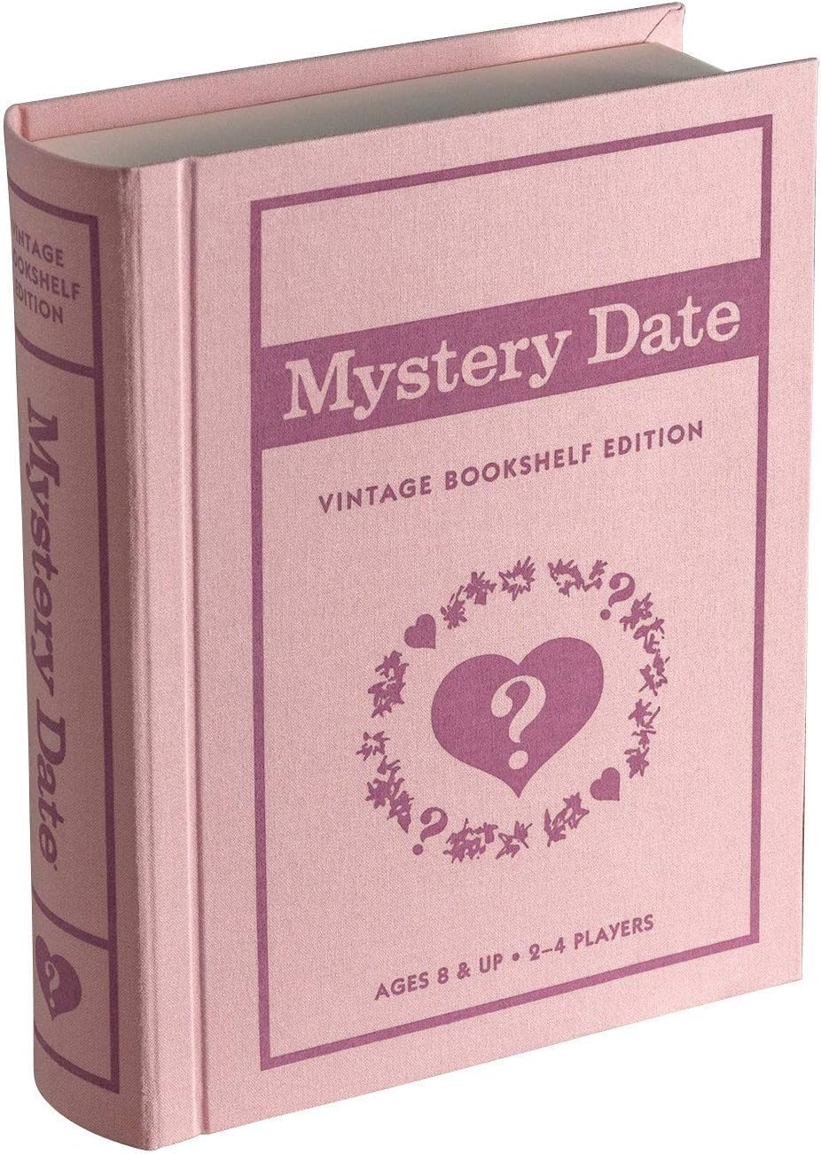 WS Game Company Mystery Date Vintage Bookshelf Edition Board Game, 120+ Age, 4 Players, Mystery Theme, Pink, 2022 image number 4