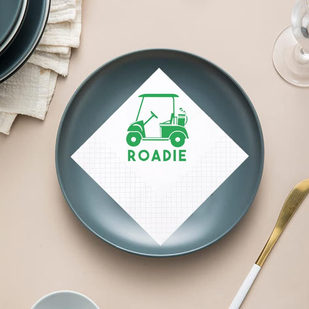 Golf Cocktail Napkins, 100 Pack Par-Fect Together Themed Paper Beverage Napkins for Wedding Rehearsal Dinner, Bridal Shower, Engagement - 2-Ply, 5X5 Inches image number 6