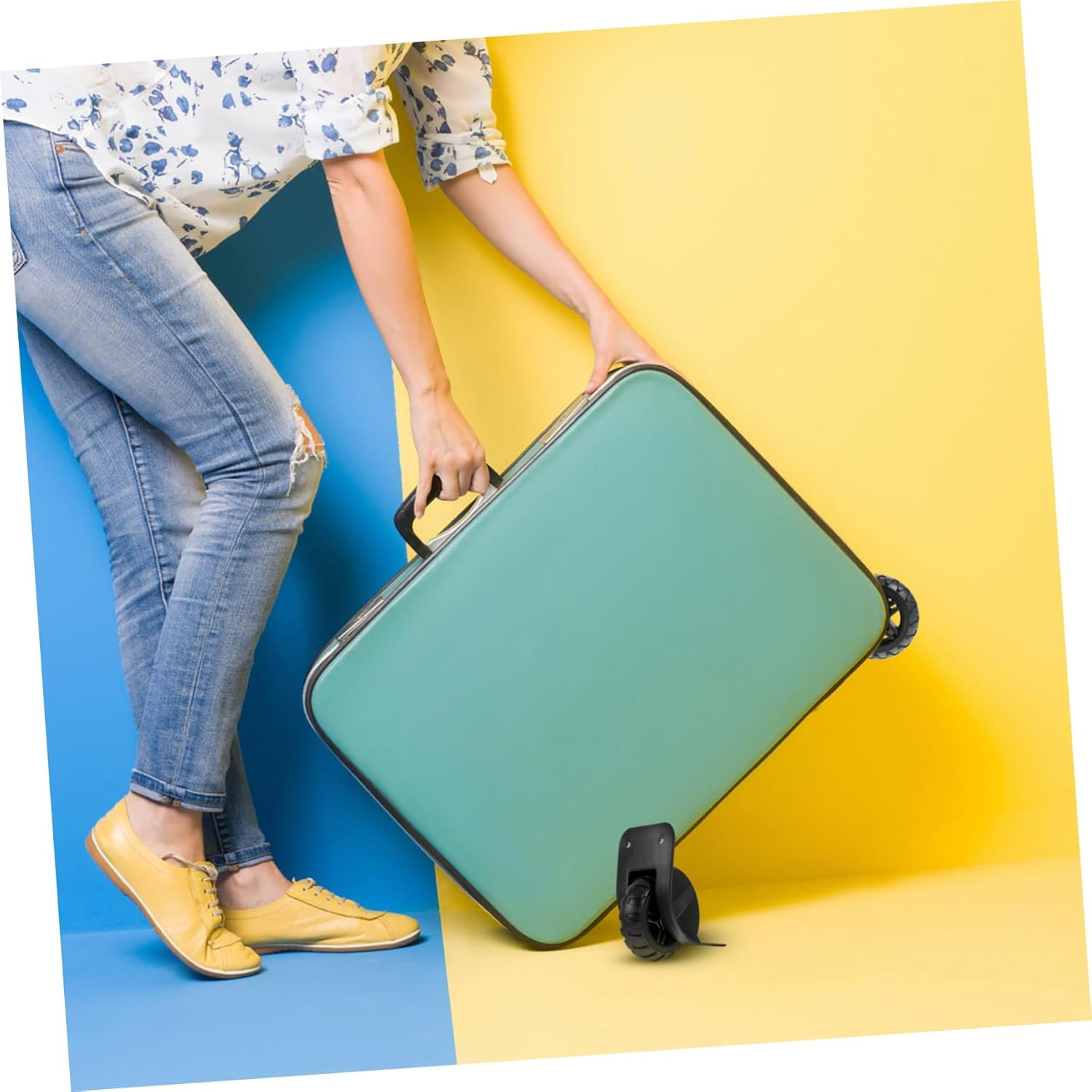 FELTECHELECTR 2 Pairs Black Luggage Repair Wheels Suitcase Spinner Replacement Accessories Suitable for Travel Bags Sturdy Directional Tank Wheels