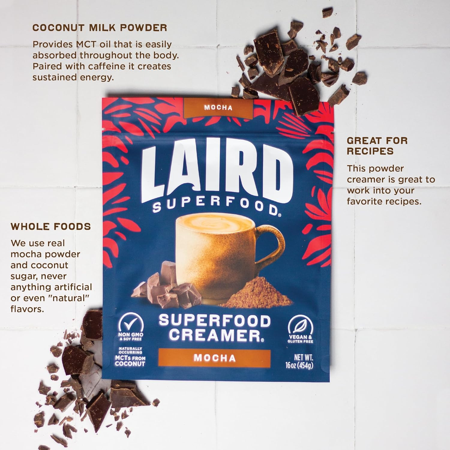LAIRD SUPERFOOD Superfood Creamer Cacao 227G image number 4