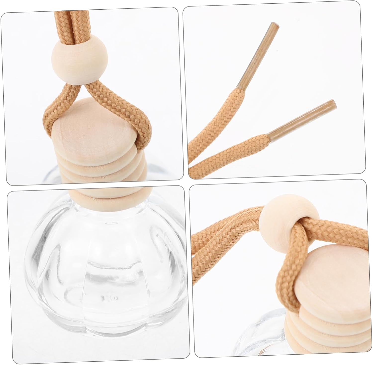 6Pcs Car Aromatherapy Essential Oil Storage Bottles Perfume Diffuser for Car Stylish Hanging Air Freshener Unique Design Relieve Driving Fatigue and Create Fresh Atmosphere image number 5
