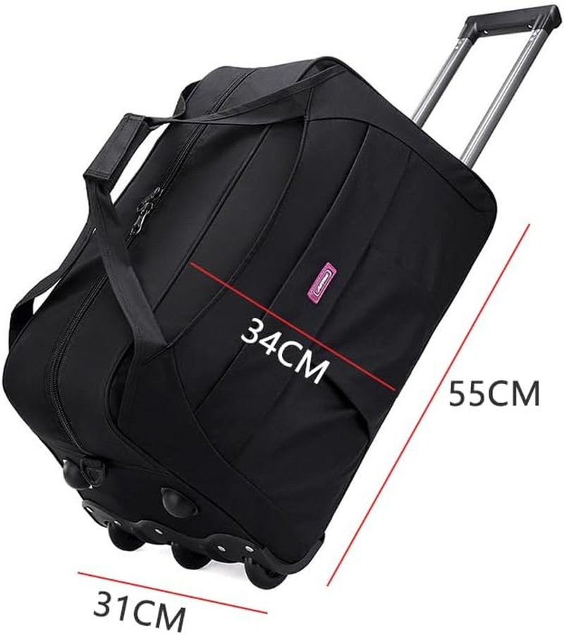 Duffle Bag with Wheels & Backpack MAX 55L Durable Rolling Luggage with Inline Skate Wheels, for Men Women Heavy Duty Foldable Collapsible