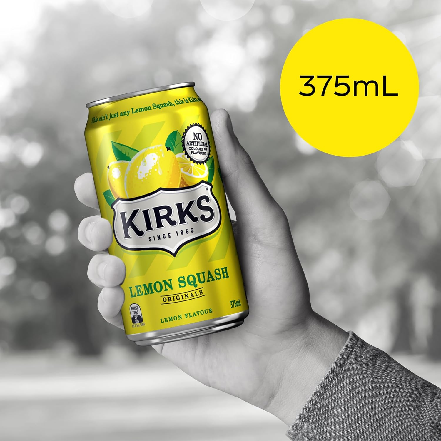 Kirks Lemon Squash Soft Drink Multipack Cans 20 X 375 Ml image number 3