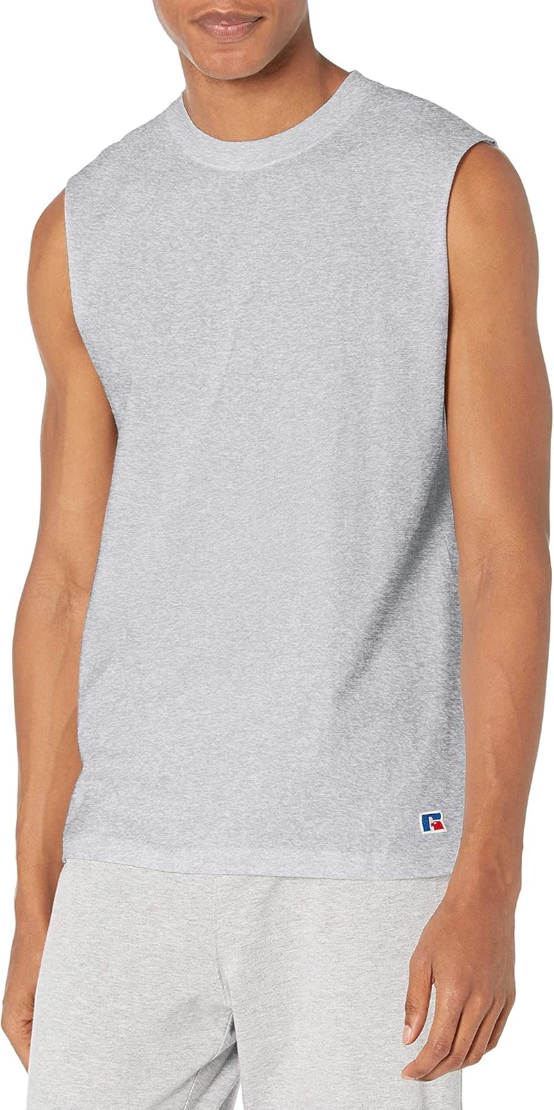 Russell Athletic Men'S Soft 100% Cotton Midweight Sleeveless Muscle T-Shirt