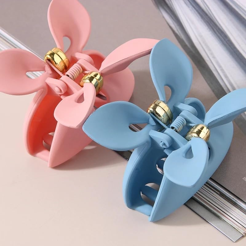 Hair Claw Clips 7Cm Medium Size Butterfly Shape Frosted Hair Claw for Women Hair Clip Shark Clip Hairpin Headwear Accessories image number 6