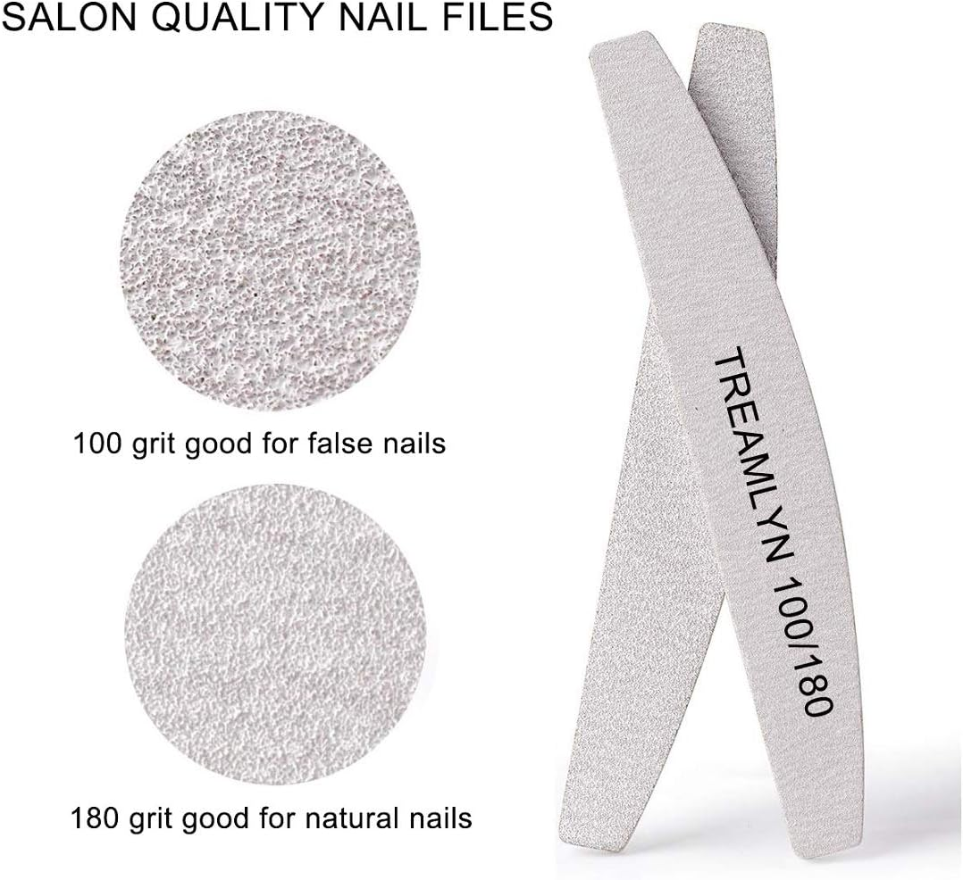 10 Pcs Rough Nail File 100/180 Grit, Heavy Duty Nail Files for Acrylic/Natural Nails, Emery Boards for Nails, Strong Finger Nail Filler, Coarse Nail File for Home and Salon Use image number 3