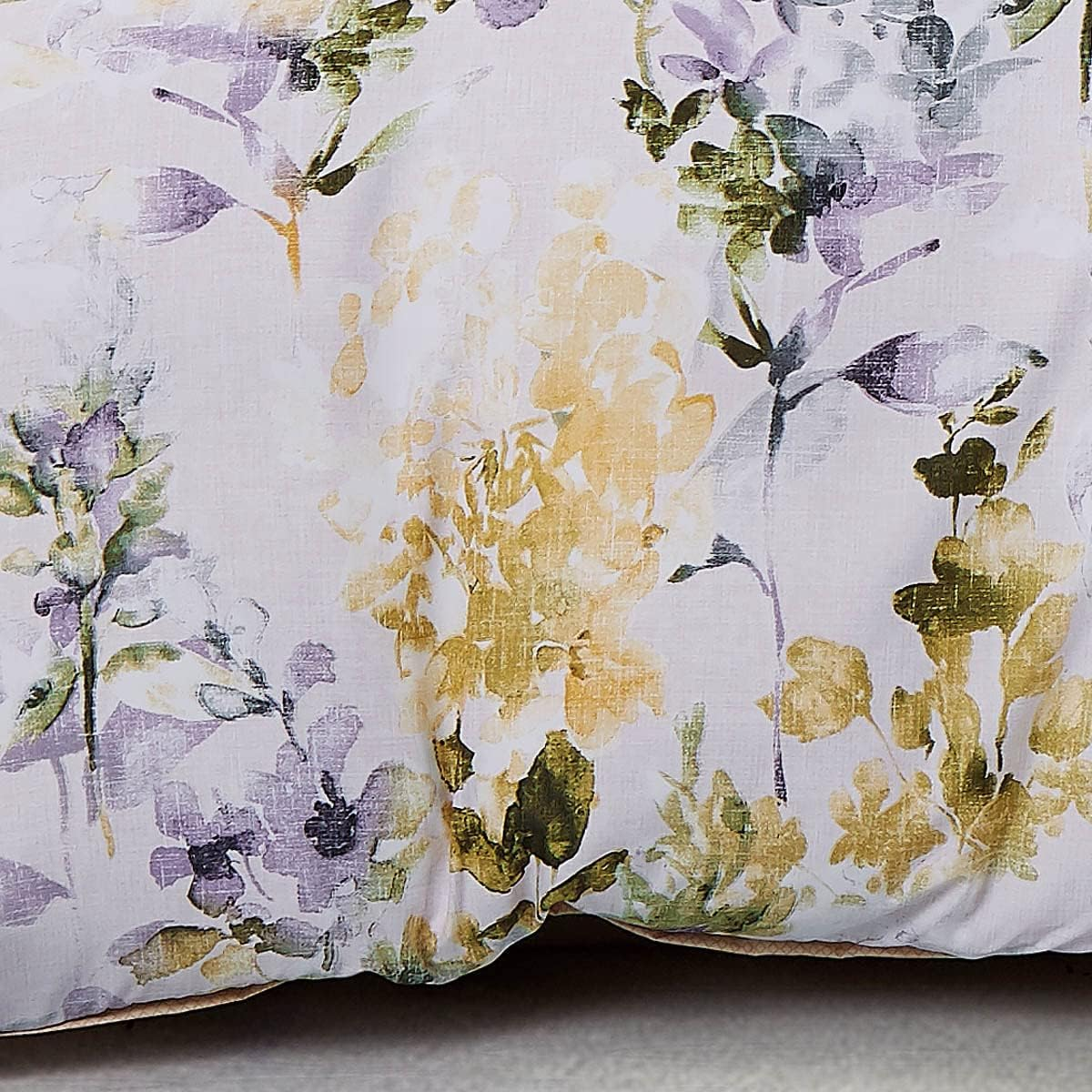 Luxton Leaf Floral Quilt Cover Set, Single Size 2Pcs Fenna Yellow Sage Flower Doona Cover Set (Single Size) image number 3