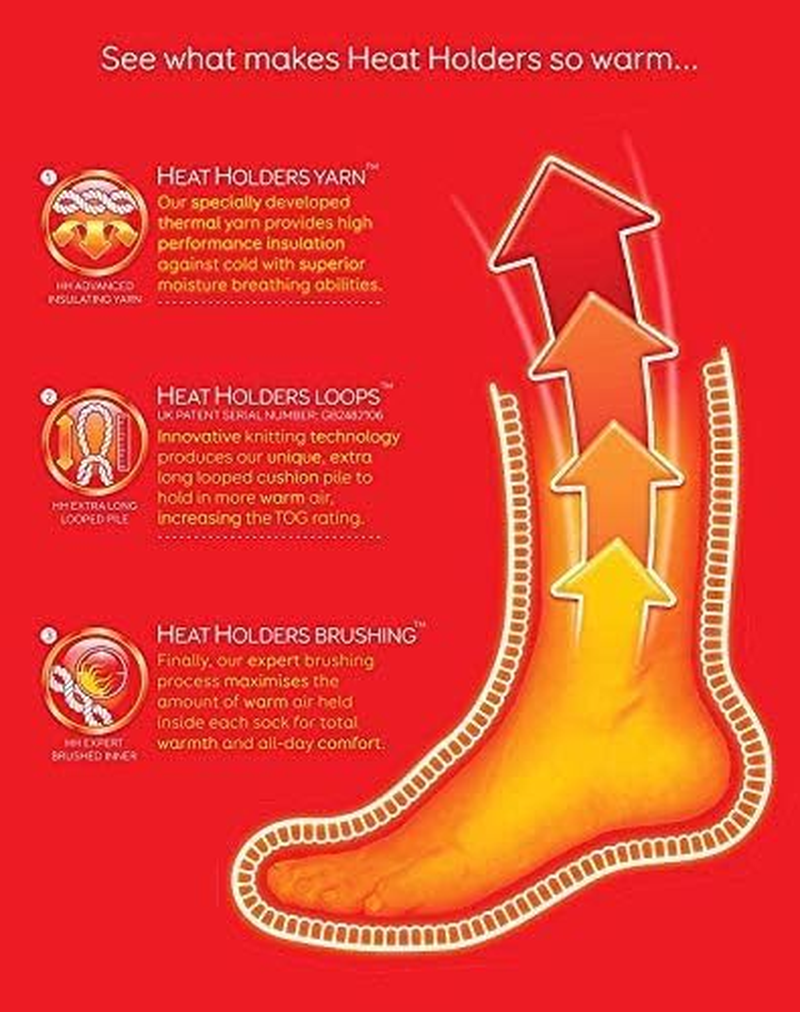 HEAT HOLDERS Merino Wool Blend Lite Thermal Socks Womens 4-8UK 5-9US image number 5