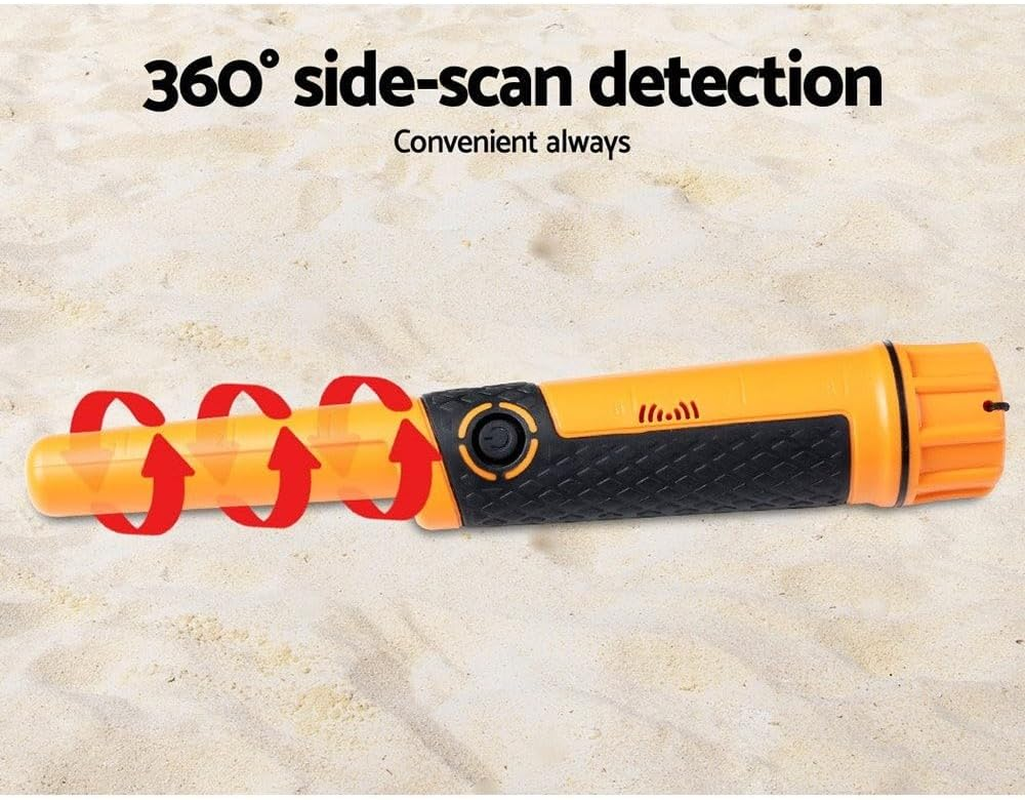 Weisshorn Metal Detector, Portable Handheld Pinpointer Finder Bounty Hunter Tracker Gold Detectors Pin Pointer Outdoor Beach Camping Detecting Equipment, with Belt Holster Black image number 3