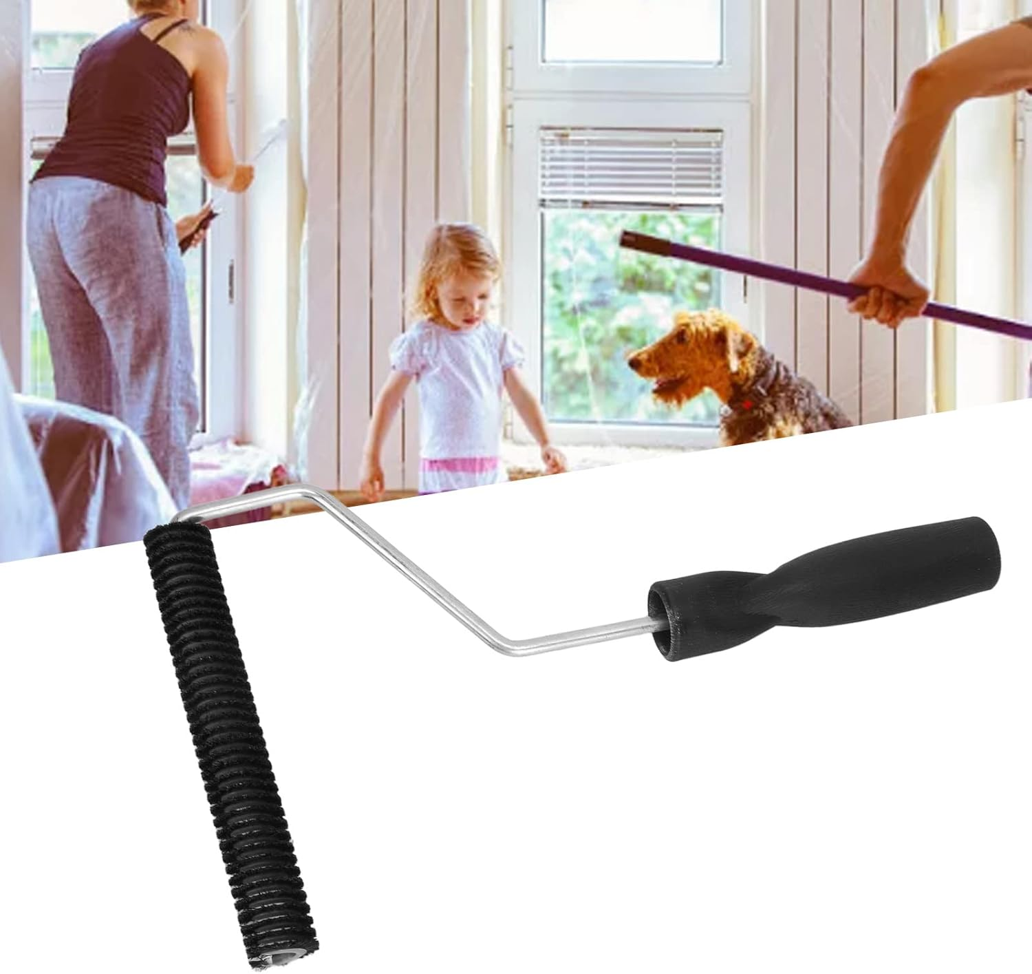 Fiberglass Roller,Portable Tub Fiberglass Roller Tool Kit Resin Laminating Bubble for Window Bathtub Door (Type D) image number 6