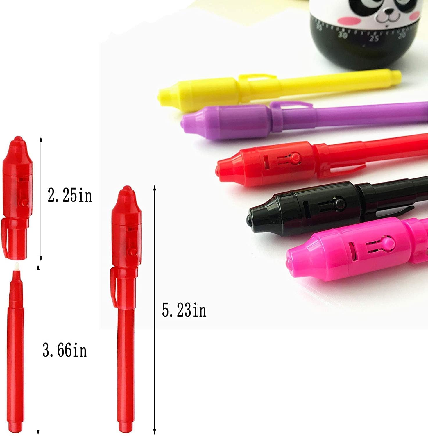 ZDY Invisible Ink Pen 28Pcs Spy Pen Invisible Disappearing Ink Pen with UV Light Magic Spy Marker for Secret Message and Kids Party Christmas Halloween Easter Goodies Bags Toy image number 6