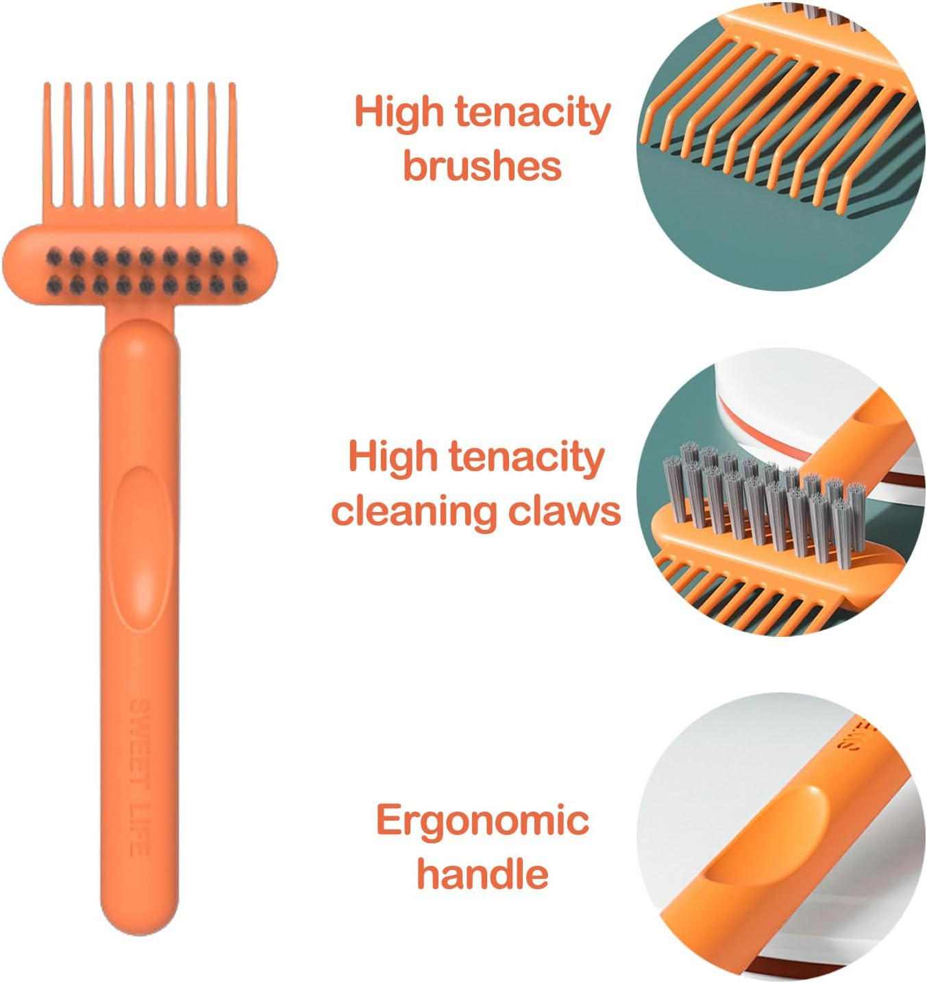 Pack of 2 Hair Brush Rake, Comb Cleaner Brush, 2-In-1 Cleaning Tool Comb Cleaner Brush, Comb Cleaning Brush, 2-In-1 Hair Brush Cleaning Tool, Hair Brush Cleaner Tool image number 3