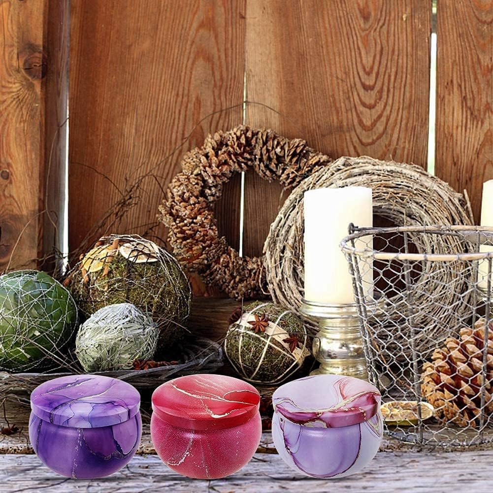 RESFNSE 8Pcs Candle Tins for Candle Making Kit Empty Metal Candle Tin with Lids Storage Tins Reusable for Tea Candy Spices Gifts image number 1