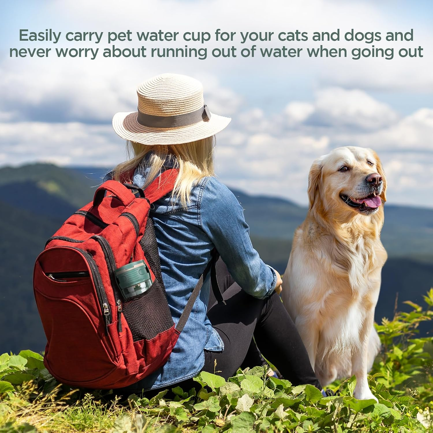 Aiqinu 520 Ml Dog Water Bottle, 180&deg; Foldable Dog Cat Pets Leak-Proof Water Bottle, Portable Dog Water Bottle for Small Pet for Hiking Travel image number 1