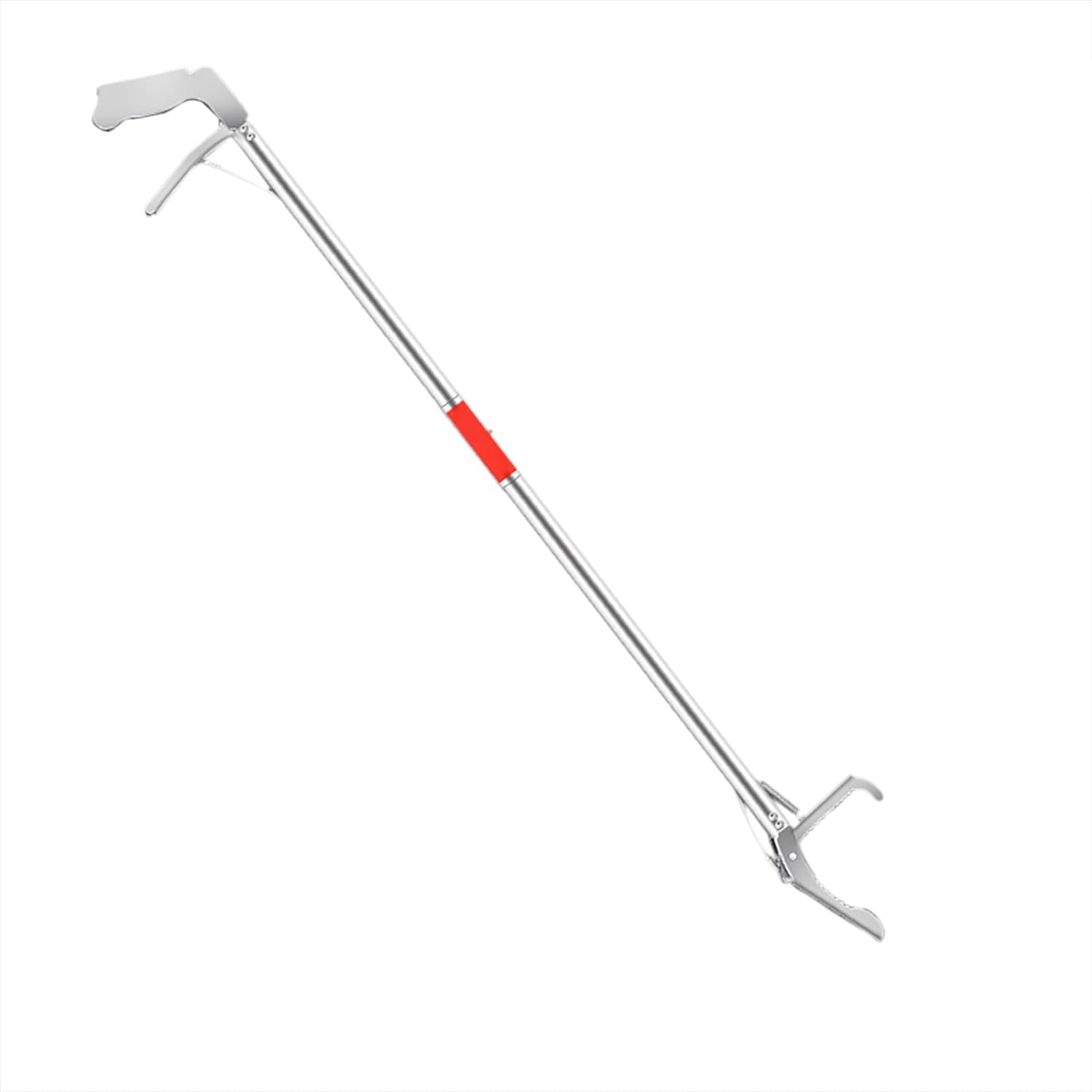 Snake Tongs, 59" Extra Long Snake Grabber Tool, Collapsible Reptile Snake Tongs, Stainless Steel Snake Catcher Stick, Snake & Reptile Hook Wide Jaw Pick-Up Handling Tool 1.5M Bend Clip image number 3