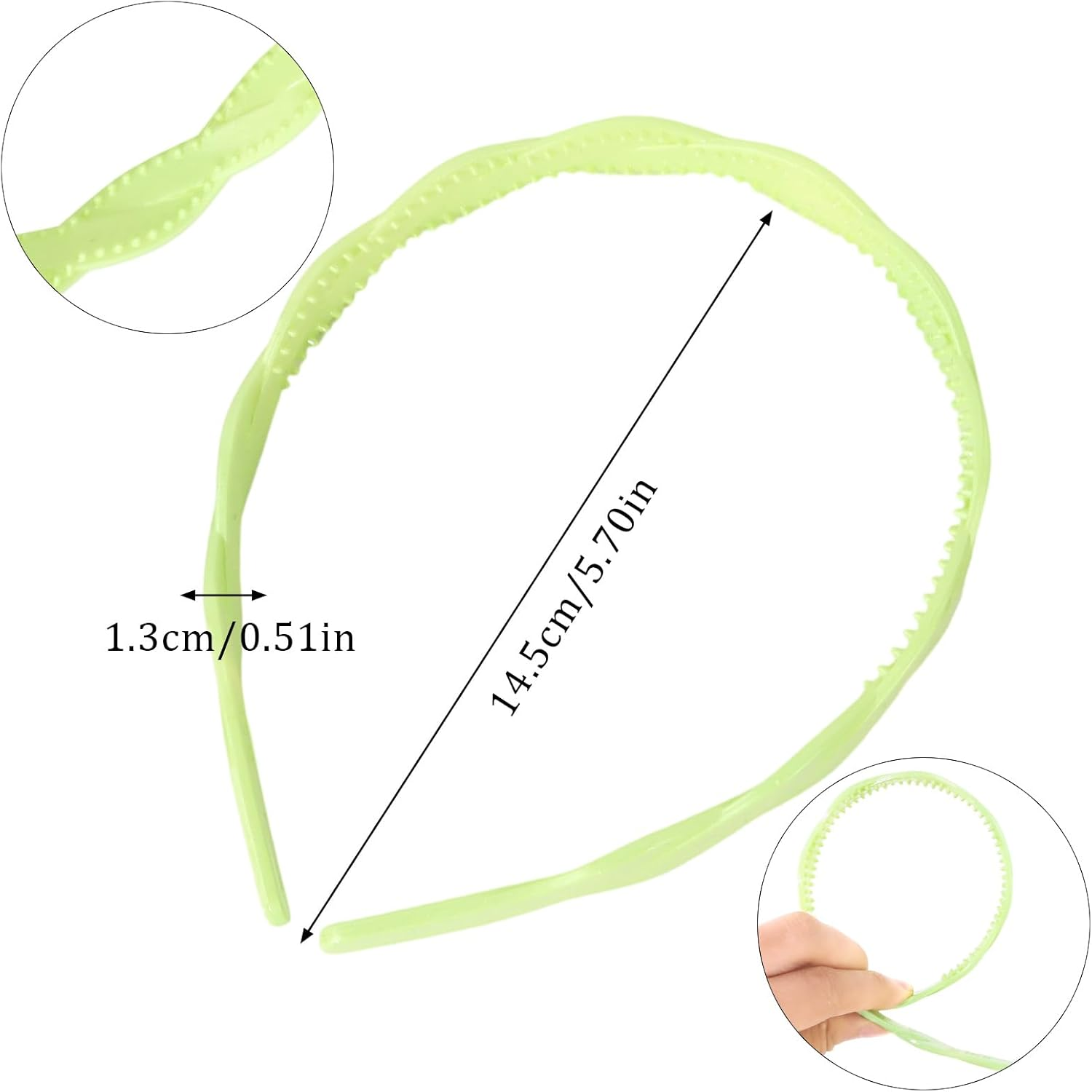 8 X Rubber Hair Wreaths in Fruit Gum Colours with Teeth image number 6