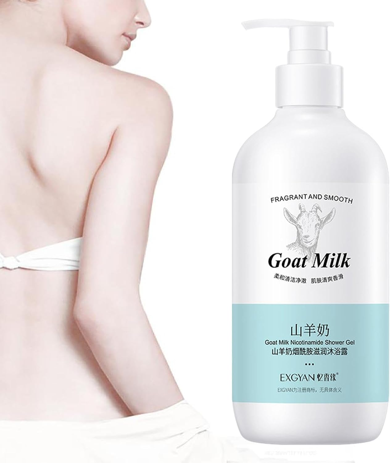 Clean Body Wash - Hydrating Body Wash Moisturizing - Goat Milk Body Wash Moisturizing Body Exfoliator Shower Gel Exfoliation for Brightening image number 6