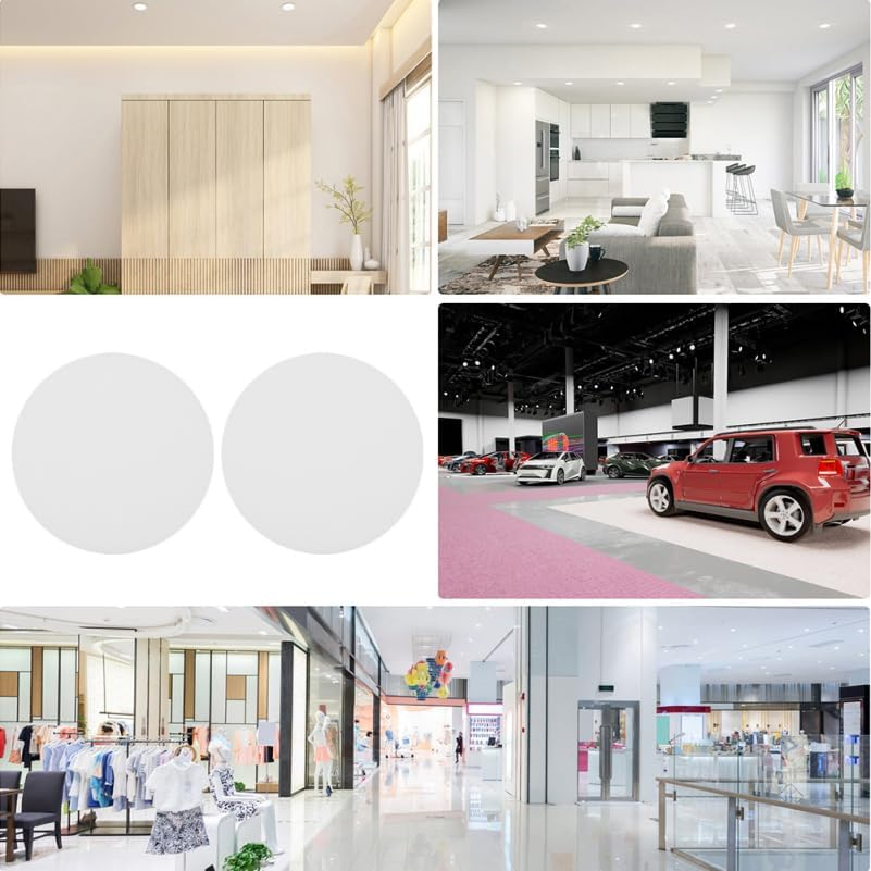 BESTOYARD 20Pcs PC Cover LED Downlight Diffuser Plates round Soft Lighting for Home Bedroom Office Enhanced Lighting DIY Lamp Shade Accessories Easy to Install image number 2