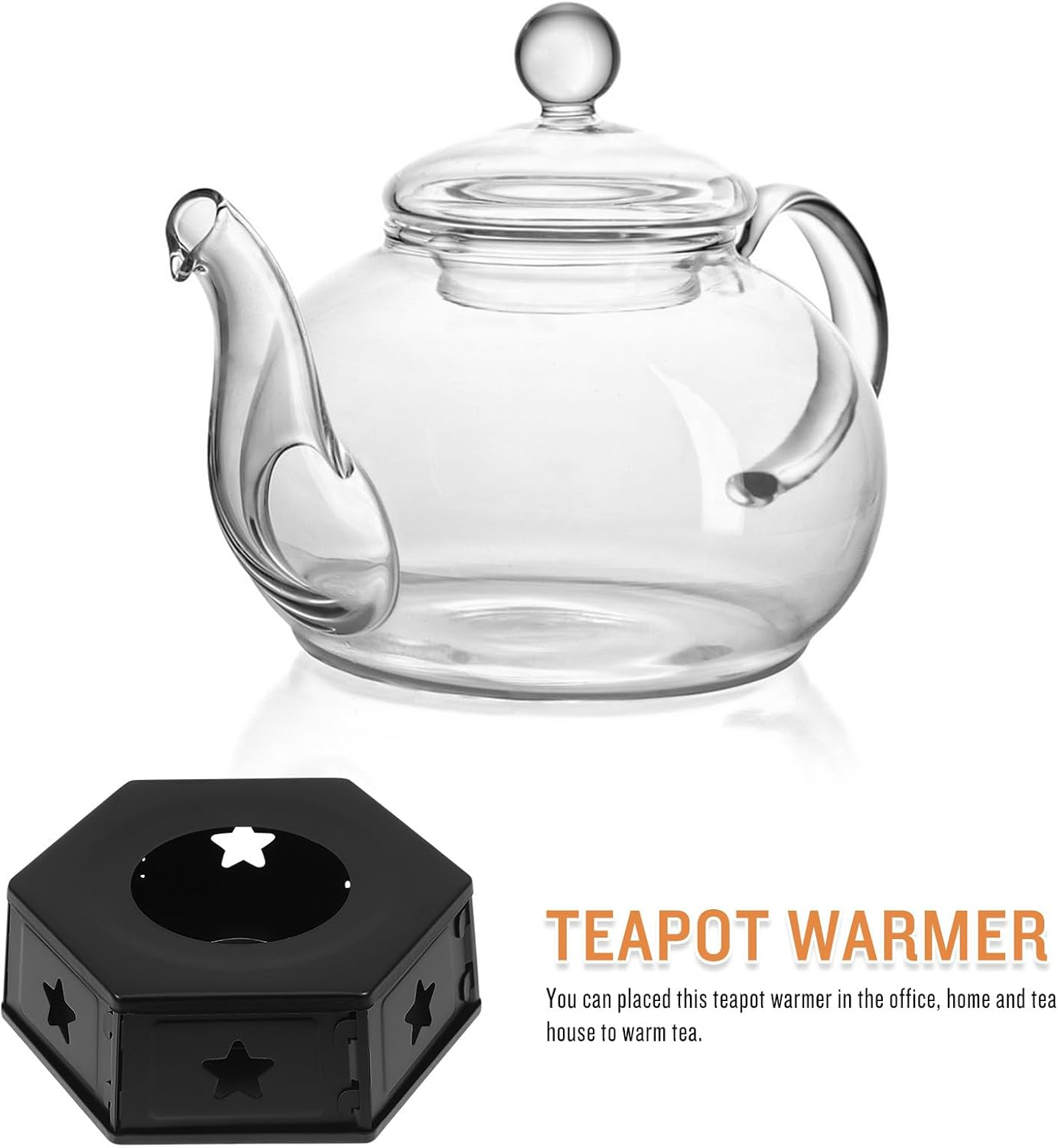 GETAJGHSD Portable Stainless Steel Teapot Warmer Base with Detachable Design, Household Metal Teapot Heater for Tea Warming, Suitable for Coffee and Tea Cups image number 6