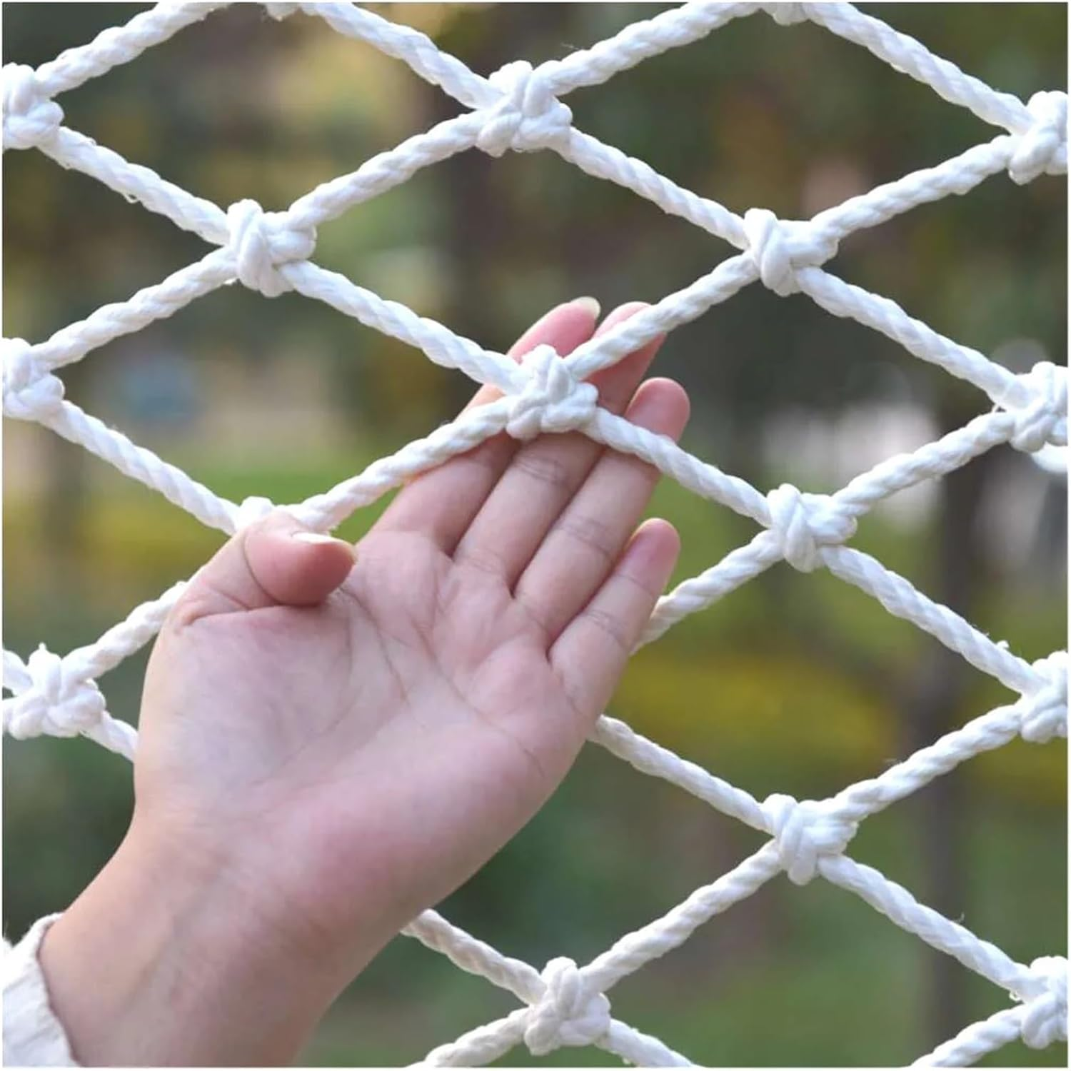 Zqnaznfdegarden Netting, Bird Netting, Children Safety Netting Building against Falling Net Balcony Window Stairs Safe Deck Fence White Nylon Protection Cat Dog(1Mx10M,Dia 6MM Grid10X10Cm) image number 3