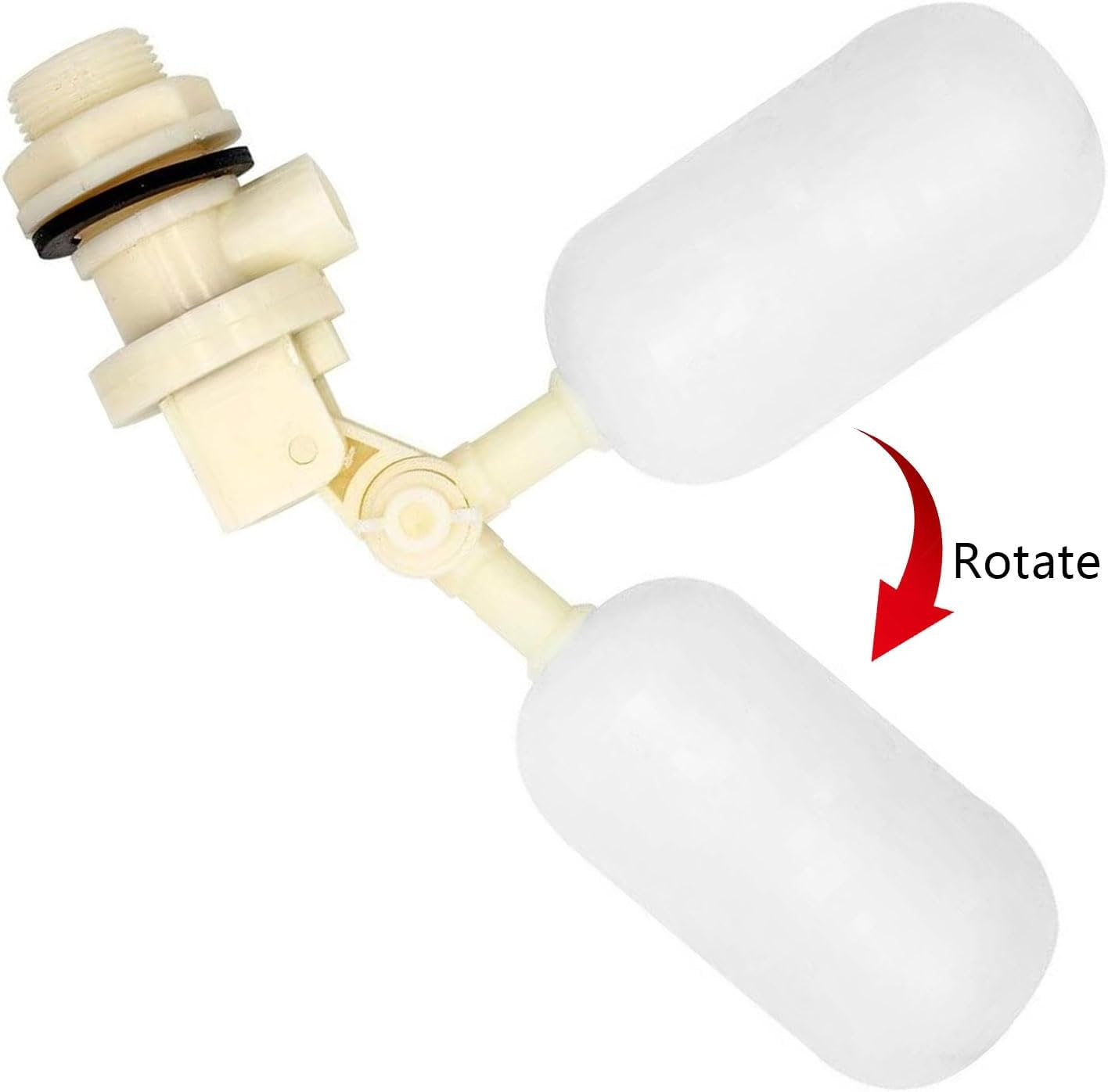 2 Pack Stainless Steel Automatic Float Valve for Water Trough, Automatic Water Level Control Float Valve with Adjustable Arm, Shut off Valve with High-Pressure for Goat, Horse, Livestock, Cattle, Dog - Float Valve 2Pcs image number 5