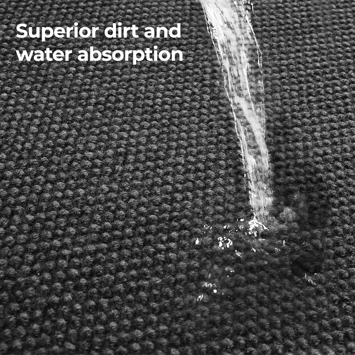 Marlow Front Door Mat, Heavy Duty Non-Slip for Entrance, Entryway Mats for Shoe Scraper, Dirt Resist Welcome Door Mats, Hallway Runner Rug, for Indoor&Outdoor Home High Traffic Area, 90Cmx305Cm, Grey image number 6